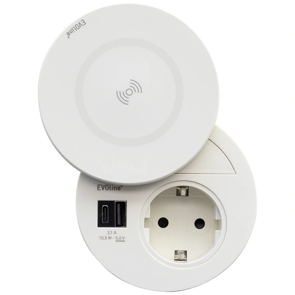 EVOline (1459200-9273-0002) Tischsteckdose Weiß ohne Stecker EVOline (1459200-9273-0002) Tischsteckdose Weiß ohne Stecker