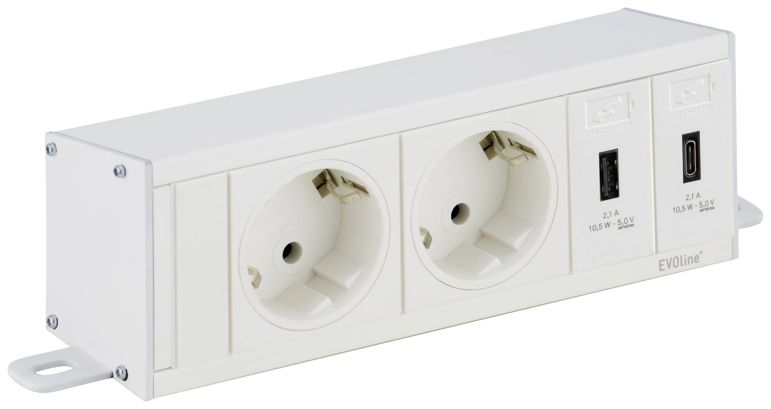 EVOline (1459200-9382-0003) Steckdosenleiste Weiß Schutzkontakt
