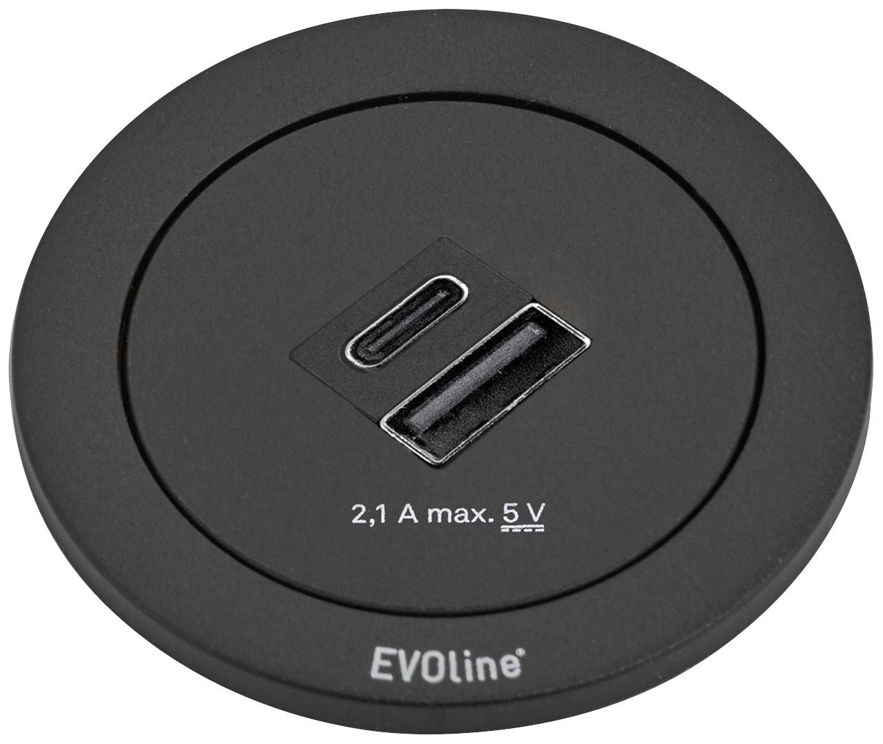 EVOline 1592 8001 4800 Tischanschlussfeld Schwarz Schutzkontakt