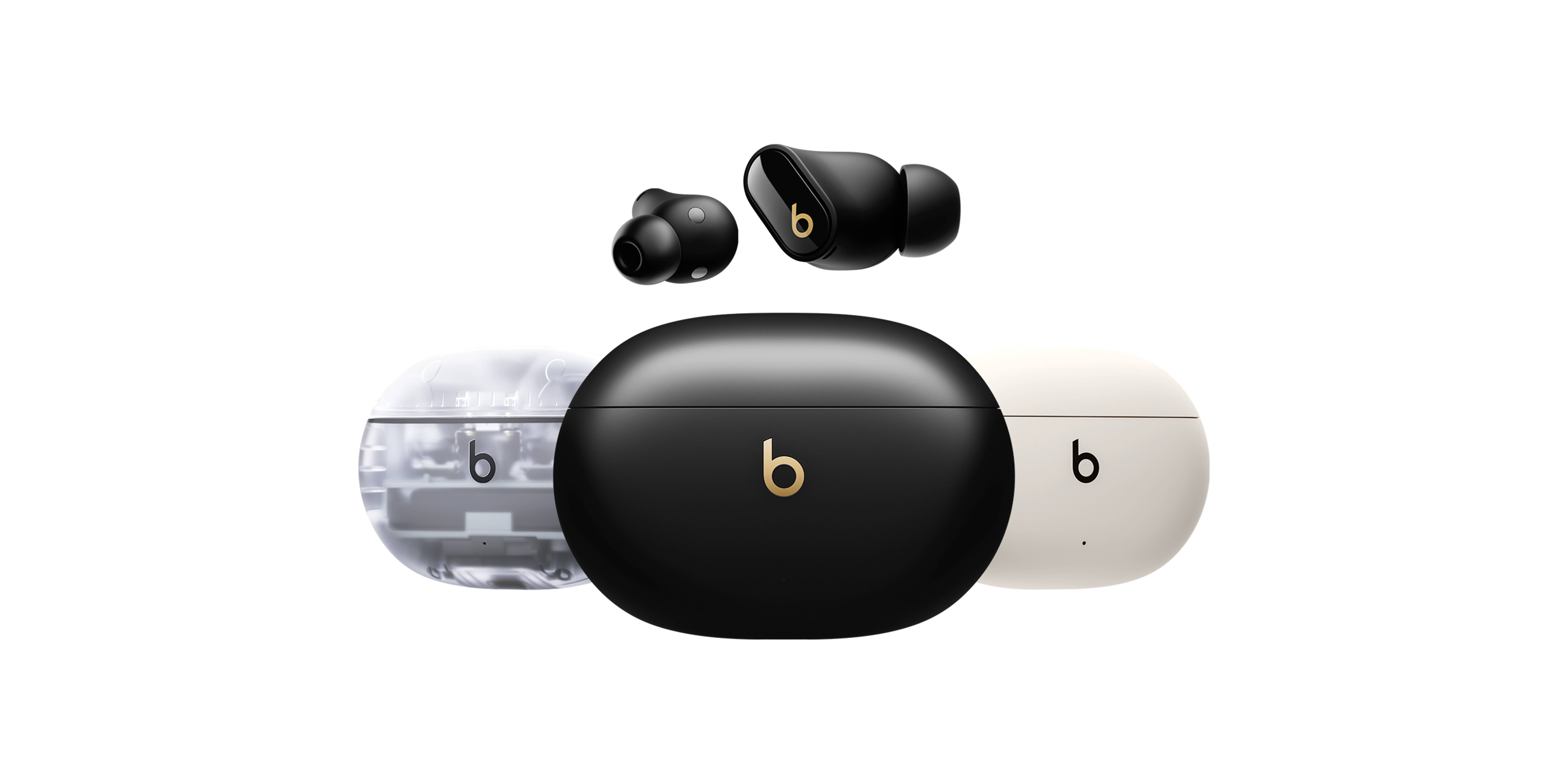 Beats Studio Buds Plus In Ear Kopfhörer Bluetooth® Stereo Schwarz/Gold Noise Cancelling, Mikrofon-Rauschunterdrückung Ladecase