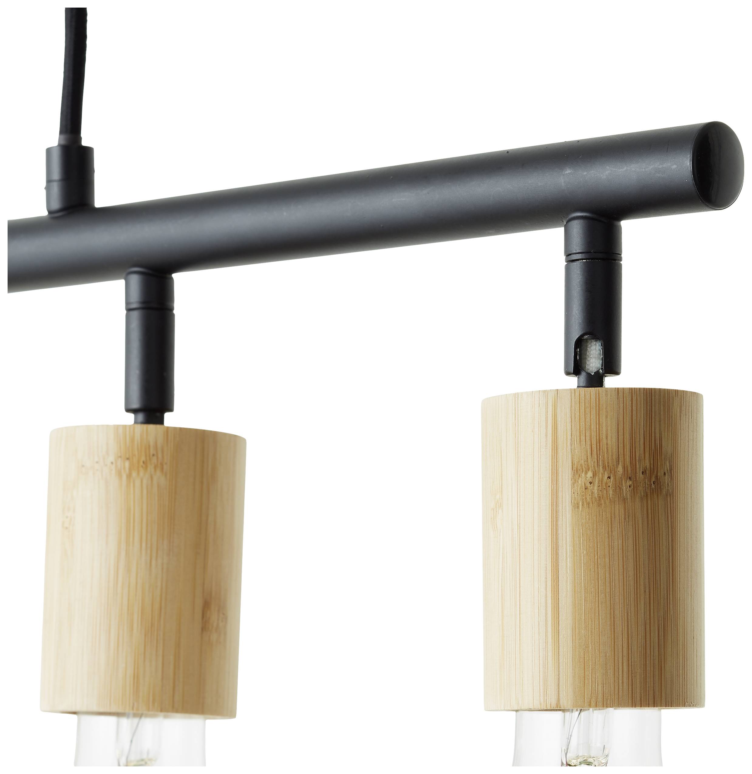 Brilliant Tiffany 99684/76 Pendelleuchte E27 28W Schwarz (matt), Natur