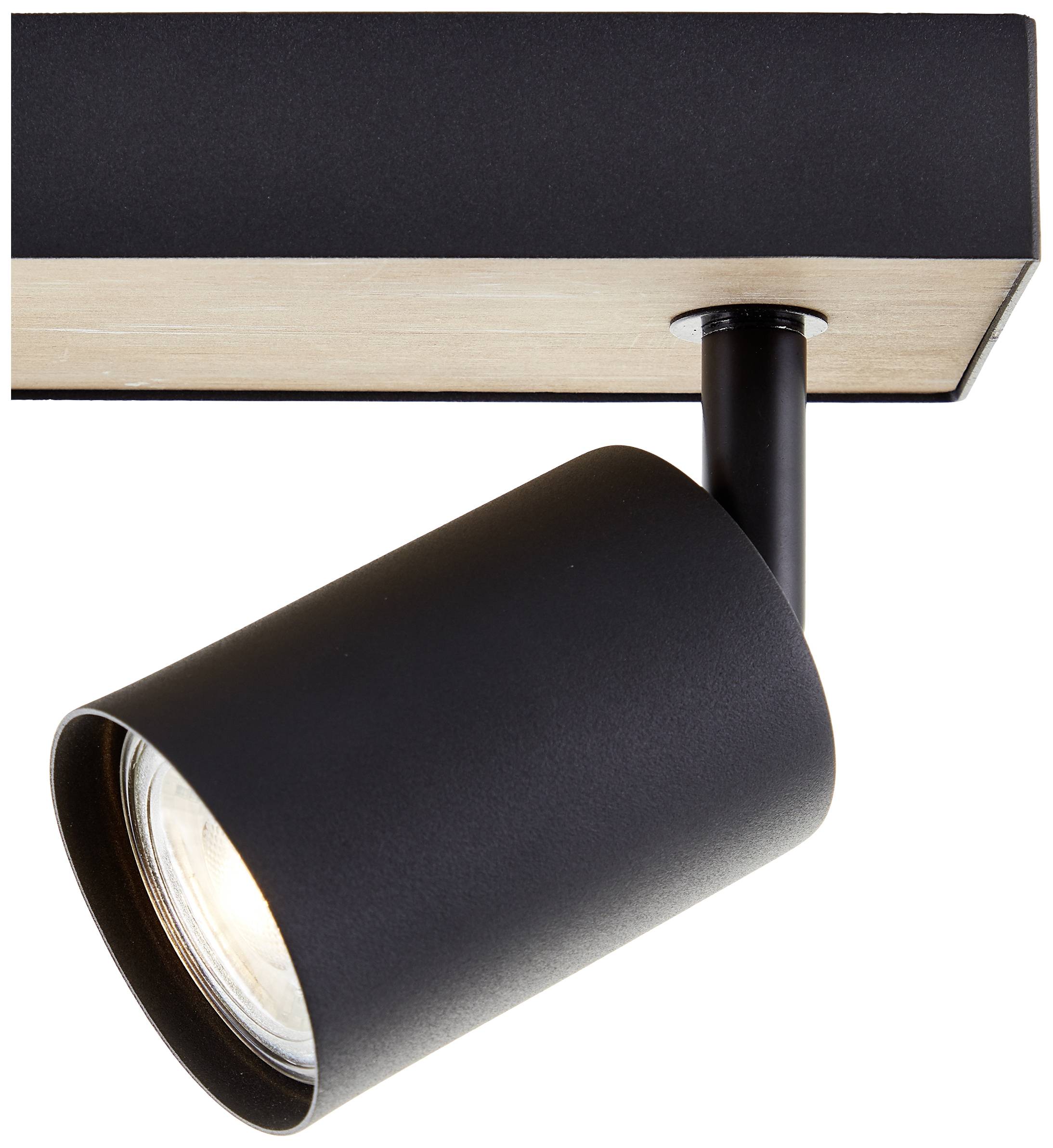 Brilliant Jello Wood G93070/76 LED-Deckenstrahler LED GU10 EEK: F (A - G) 4.5W Holz, Schwarz