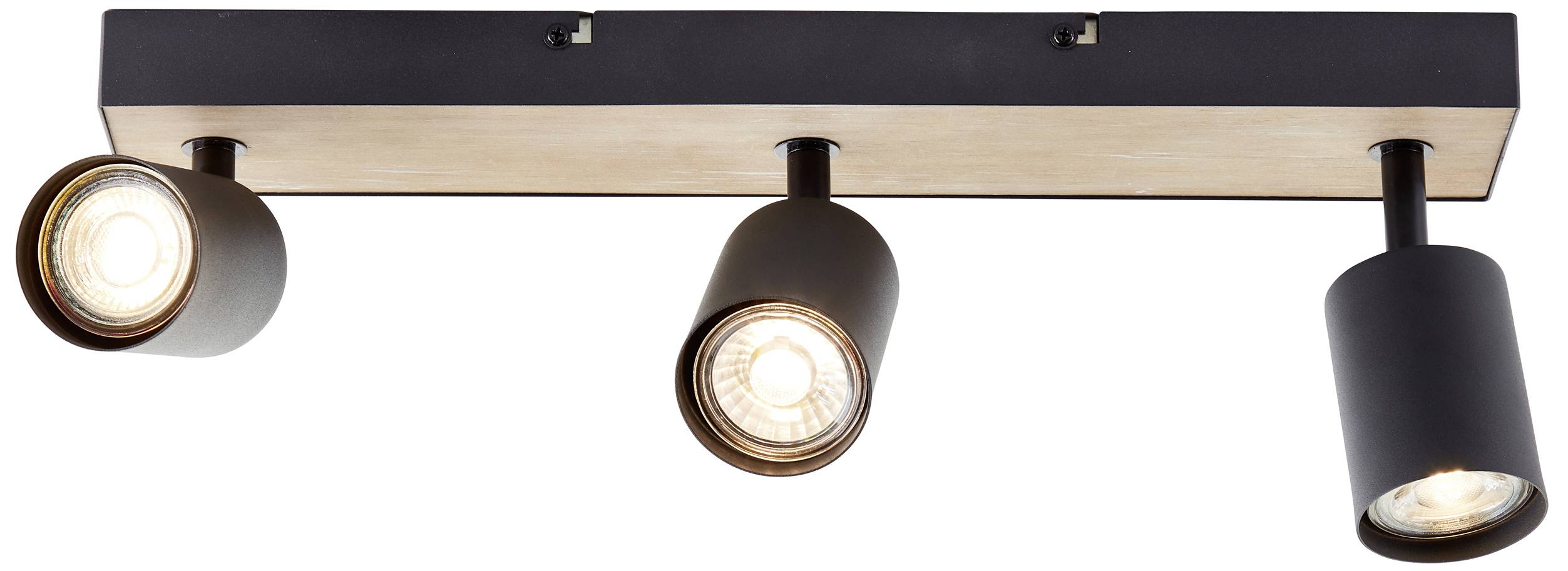 Brilliant Jello Wood G93070/76 LED-Deckenstrahler LED GU10 EEK: F (A - G) 4.5W Holz, Schwarz