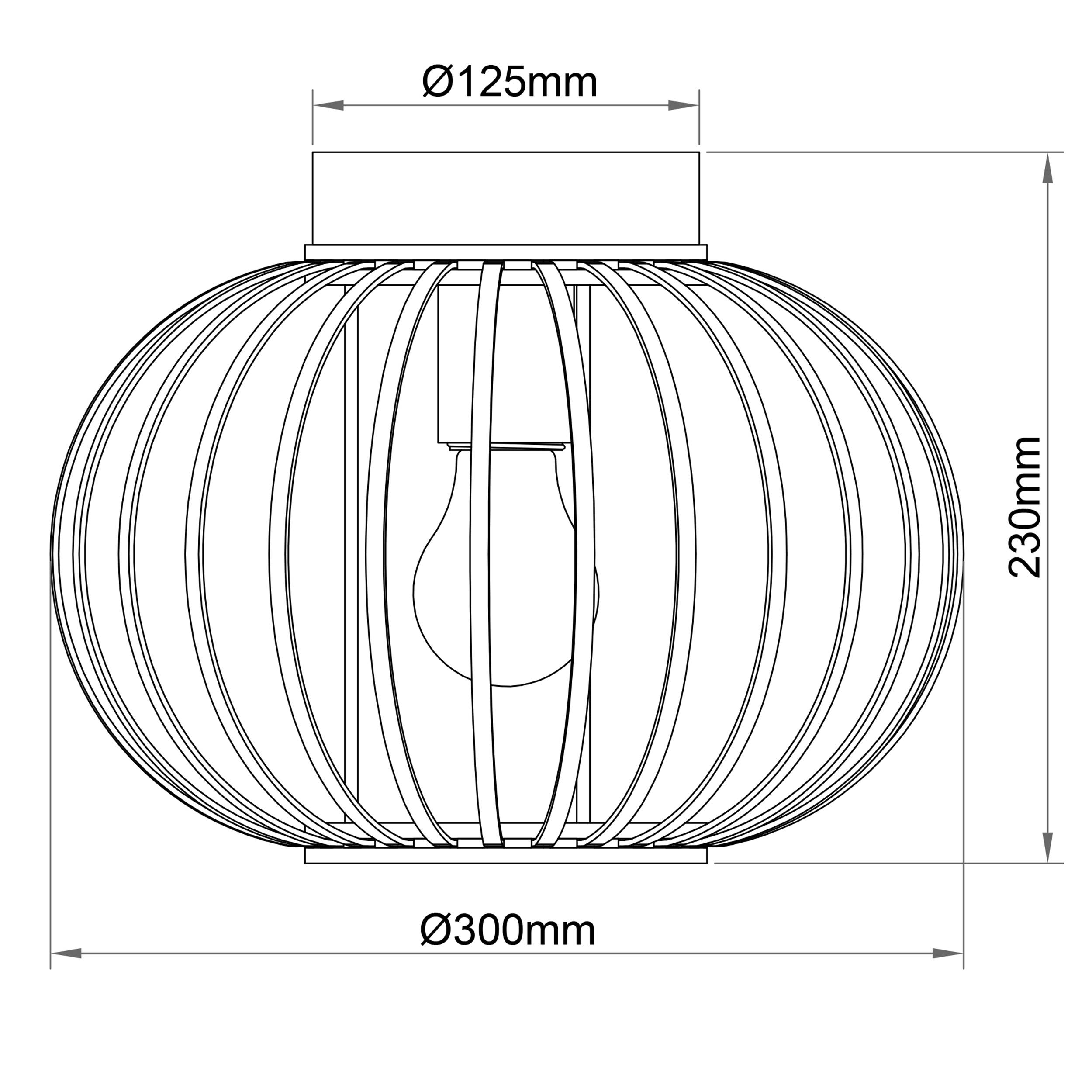 Brilliant 92859/09 Enca Deckenleuchte E27 60W Natur, Schwarz