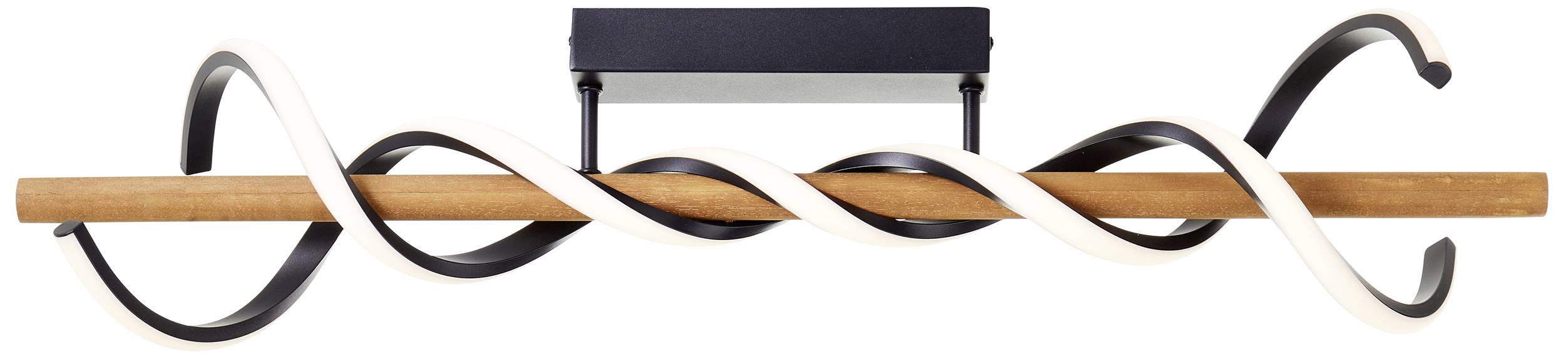 Brilliant G99350/76 Amalia LED-Deckenleuchte LED LED fest eingebaut EEK: D (A - G) 34W Holz, Schwarz