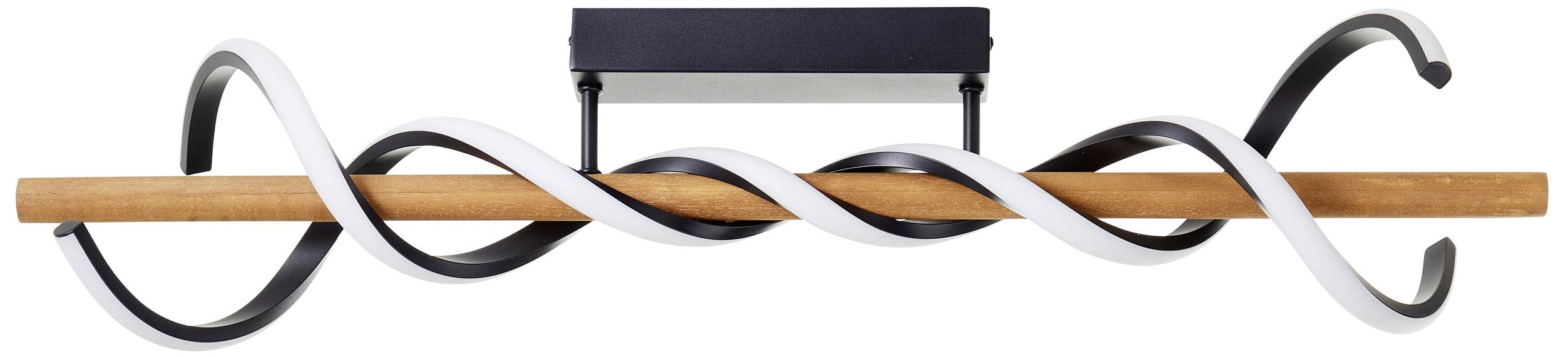 Brilliant G99350/76 Amalia LED-Deckenleuchte LED LED fest eingebaut EEK: D (A - G) 34W Holz, Schwarz