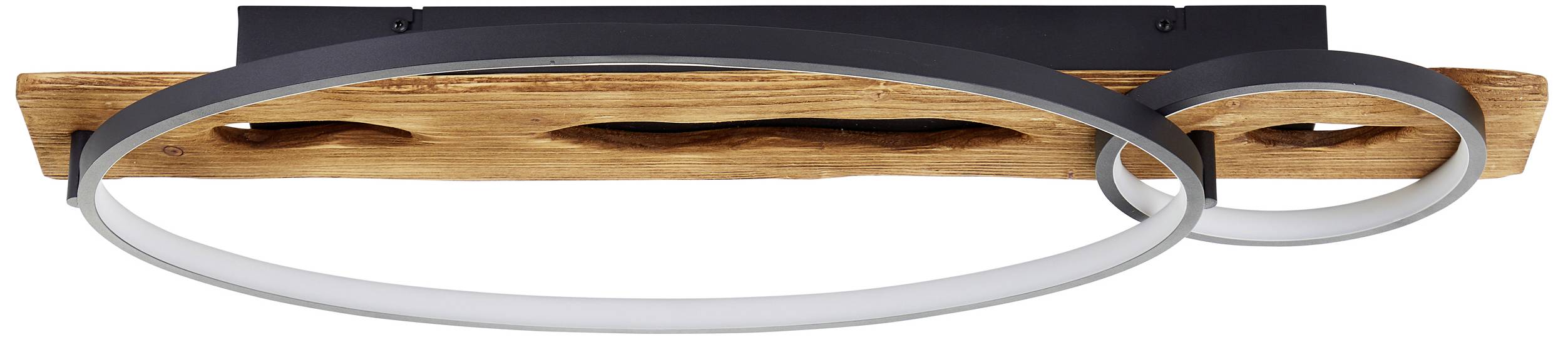 Brilliant G99292/76 Pirus LED-Deckenleuchte LED LED fest eingebaut 26 W Holz, Schwarz