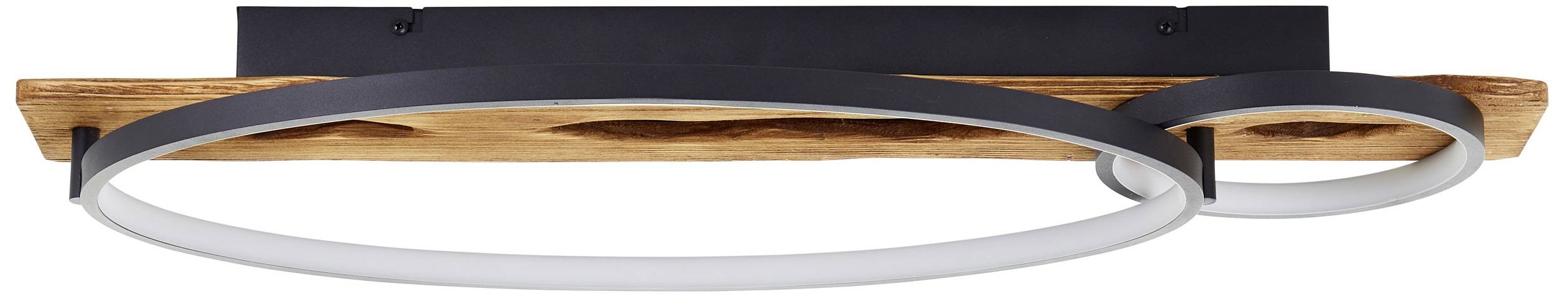 Brilliant G99292/76 Pirus LED-Deckenleuchte LED LED fest eingebaut 26W Holz, Schwarz