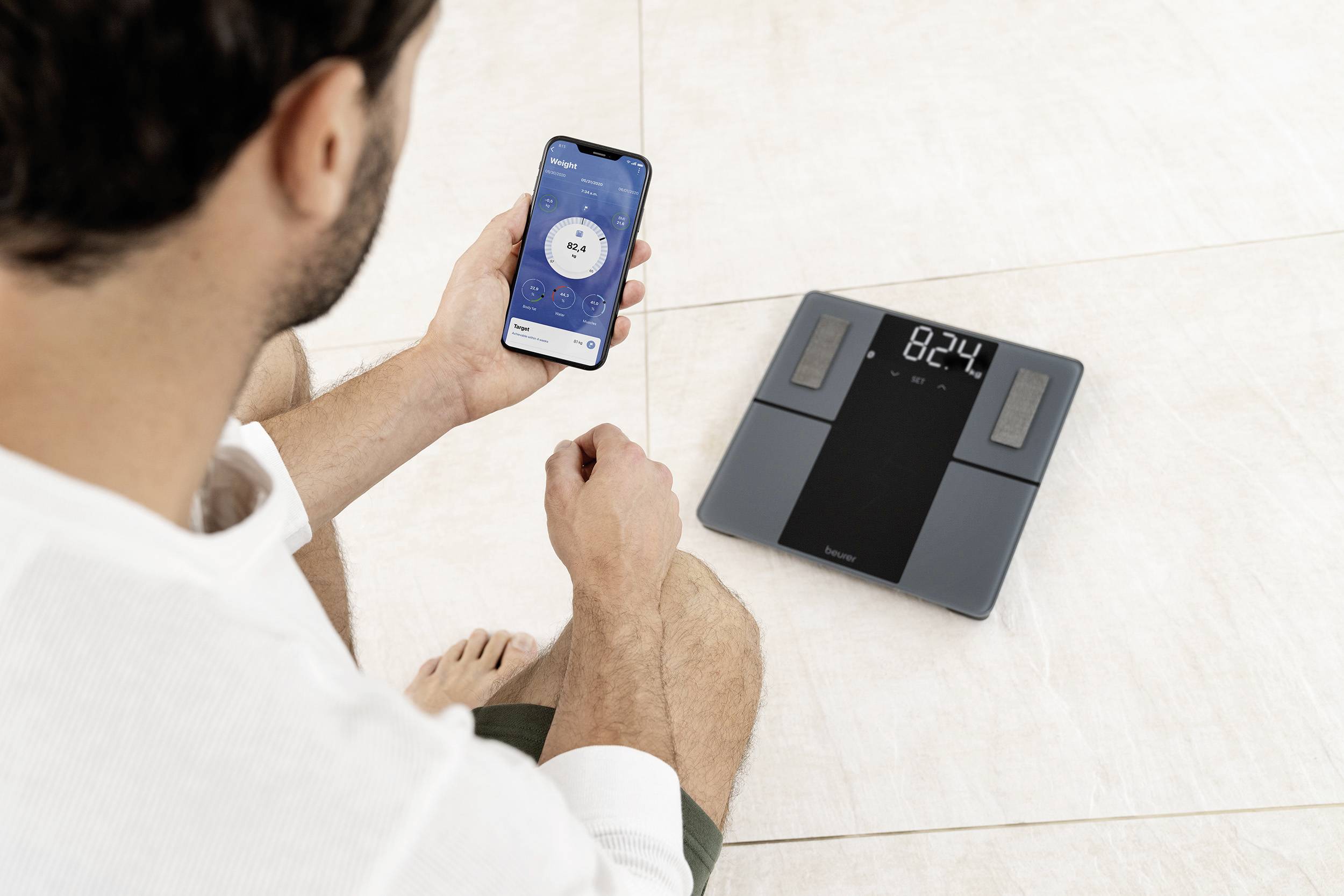 Beurer BF 500 Körperanalysewaage digital Wägebereich (max.)=180kg Schwarz Mit Bluetooth