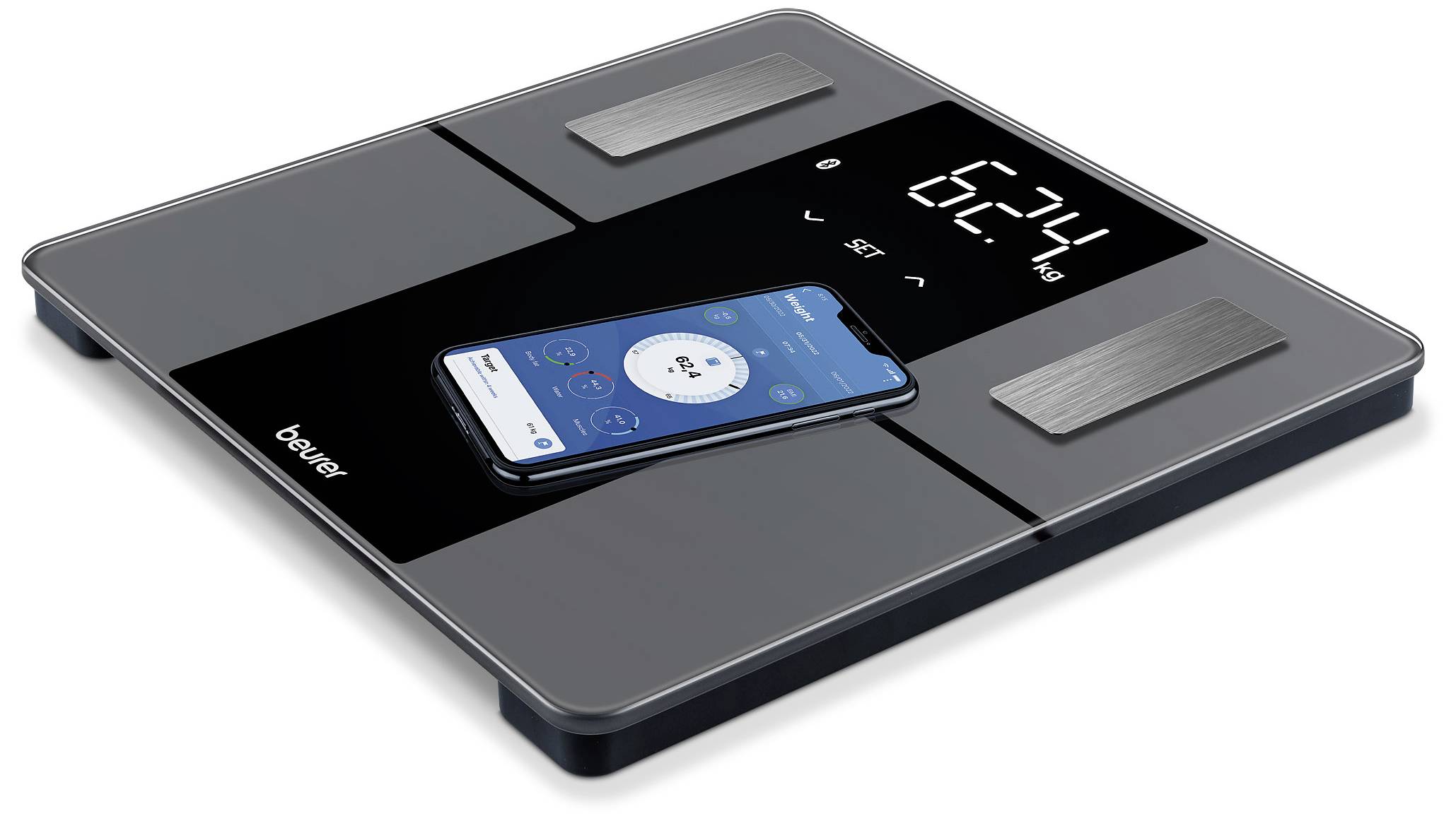 Beurer BF 500 Körperanalysewaage digital Wägebereich (max.)=180 kg Schwarz Mit Bluetooth