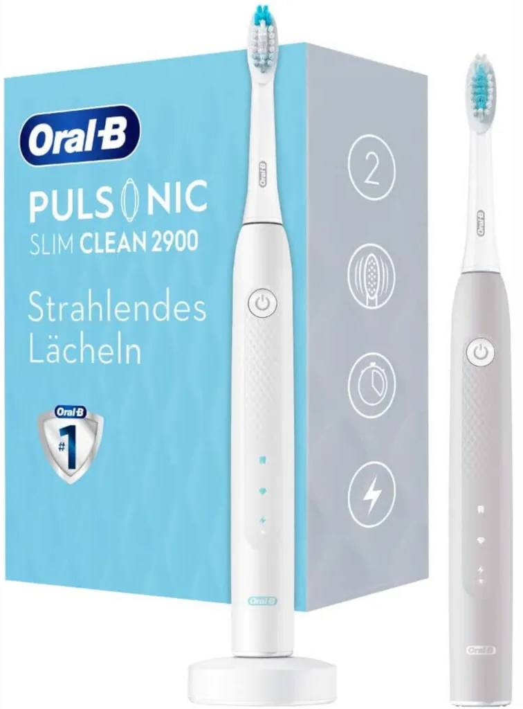 Oral-B Pulsonic Slim Clean 2900 170393 Elektrische Zahnbürste Grau, Weiß