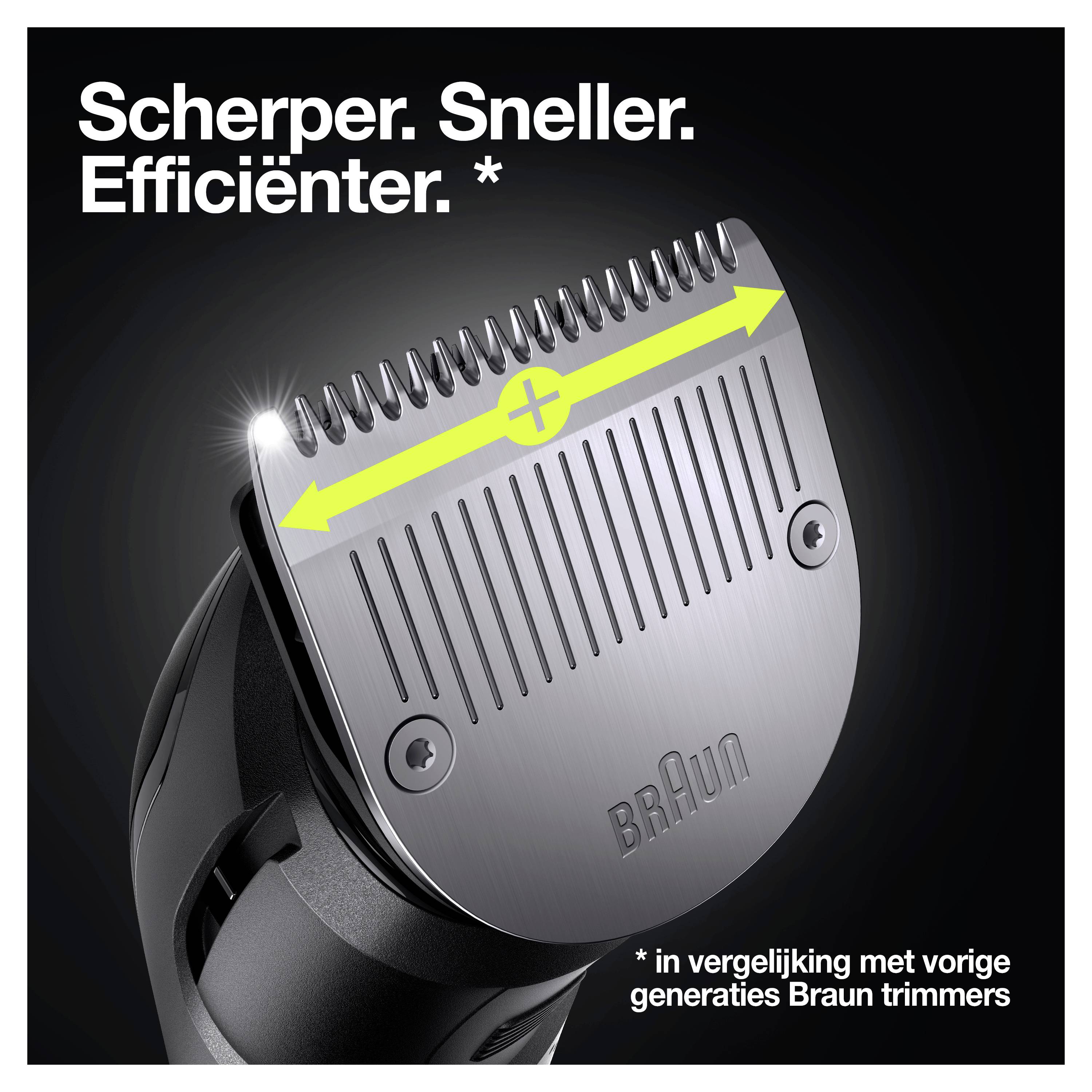 Braun MGK7321 Bartschneider, Haarschneider, Körperhaartrimmer, Ohr-, Nasenhaartrimmer, Präzisions Trimmer, Rasierer abwaschbar Schwarz