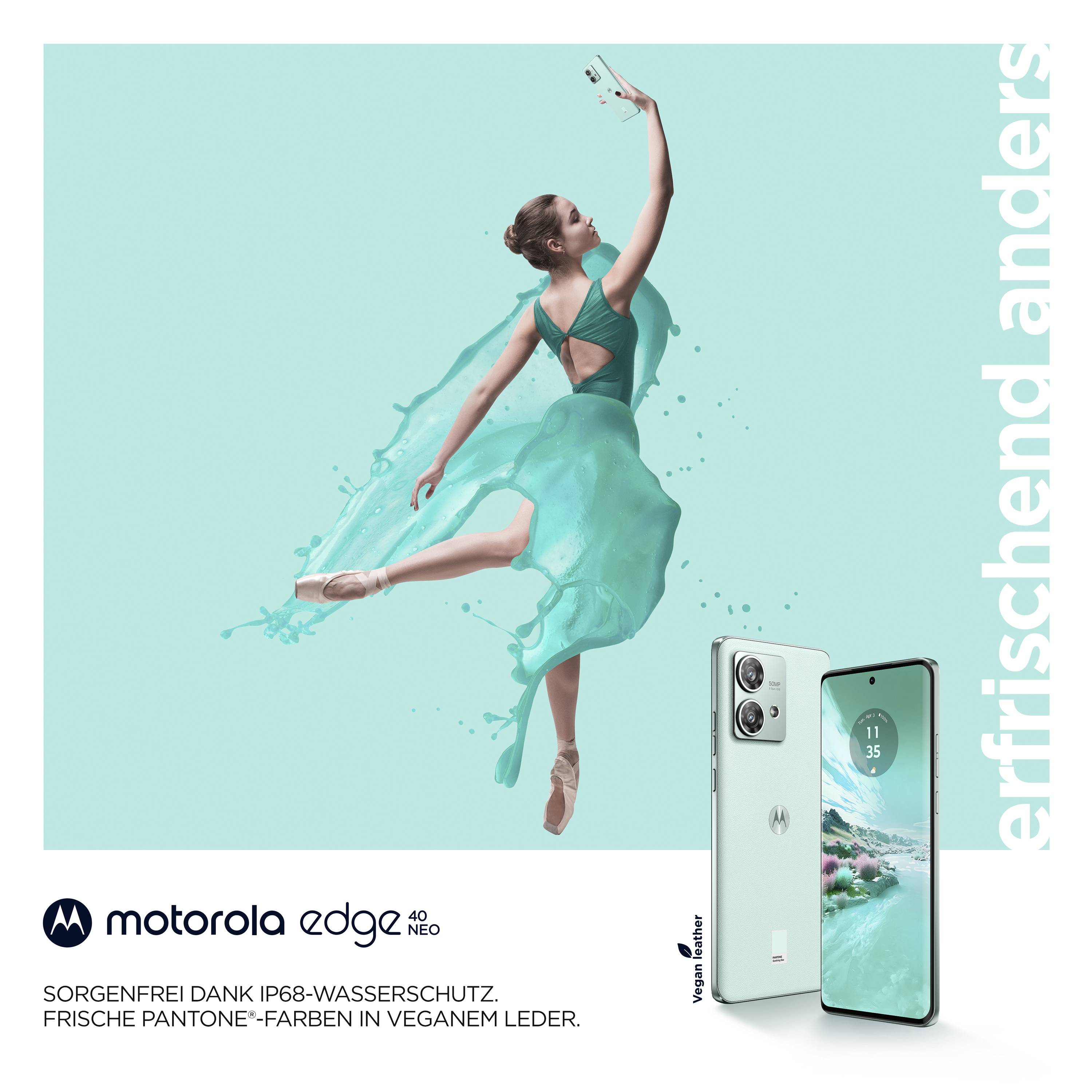 Motorola moto edge40 Neo 256 GB Grün 16.6 cm (6.55 Zoll) Smartphone