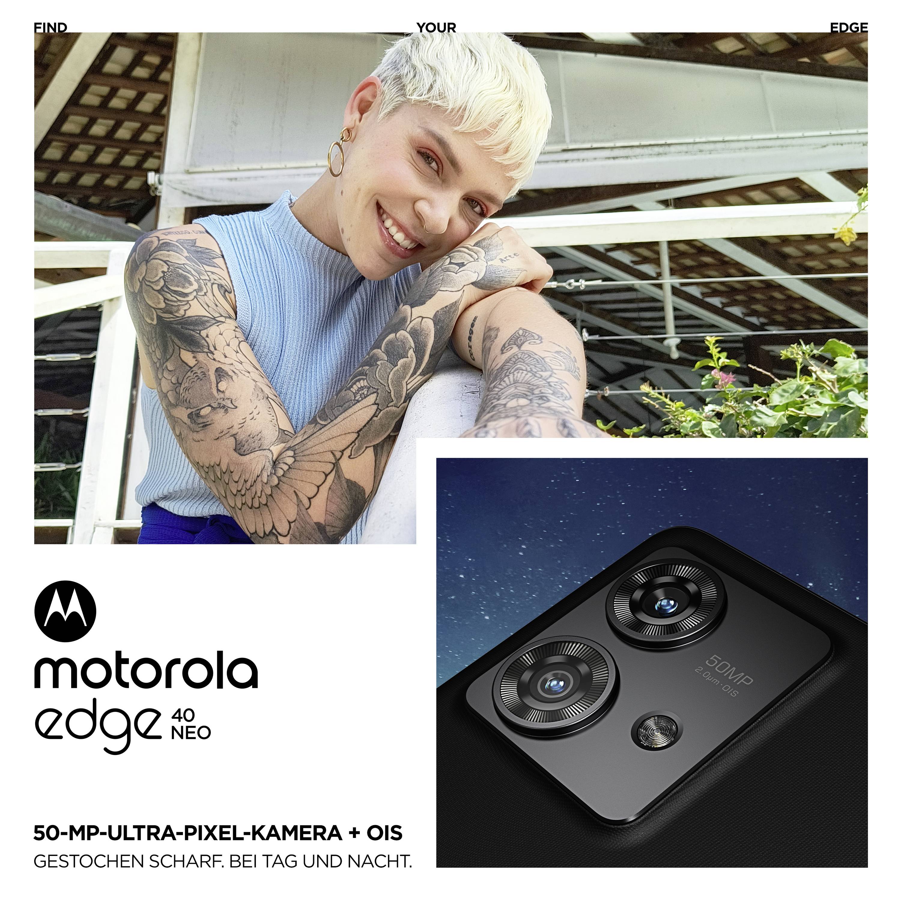 Motorola moto Edge Neo 40 256 GB Schwarz 16.6 cm (6.55 Zoll) Smartphone