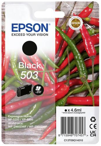 Epson Tinte 503BK Original Einzel-Modul Schwarz C13T09Q14010