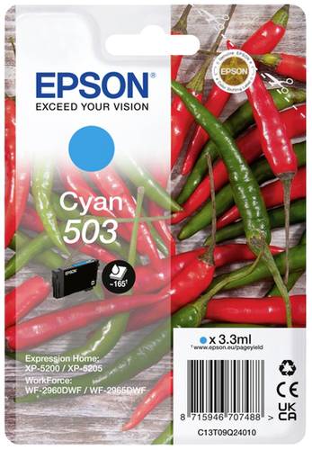 Epson Tinte 503C Original Einzel-Modul Blau C13T09Q24010