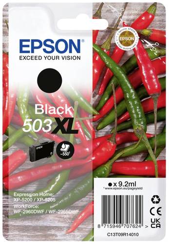 Epson Tinte 503XLBK Original Einzel-Modul Schwarz C13T09R14010