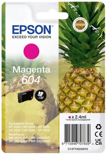 Epson Tinte 604M Original Einzel-Modul Magenta C13T10G34010