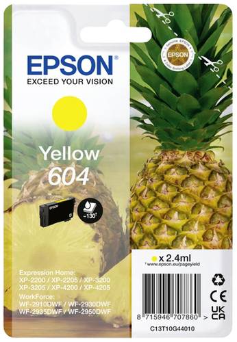 Epson Tinte 604Y Original Einzel-Modul Gelb C13T10G44010