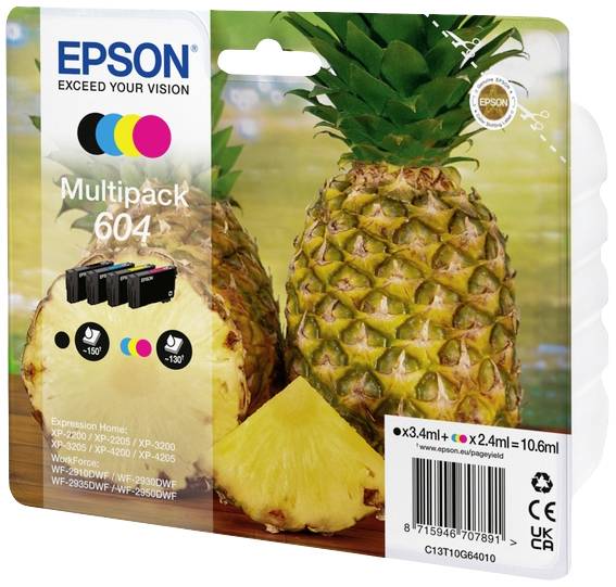 Epson Druckerpatrone T10G6, 604 Original Kombi-Pack Color C13T10G64010