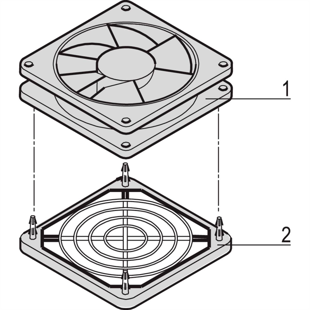 NVent SCHROFF 20713048 Lüftereinheit (B x H x T) 119 x 119 x 25mm 1St.
