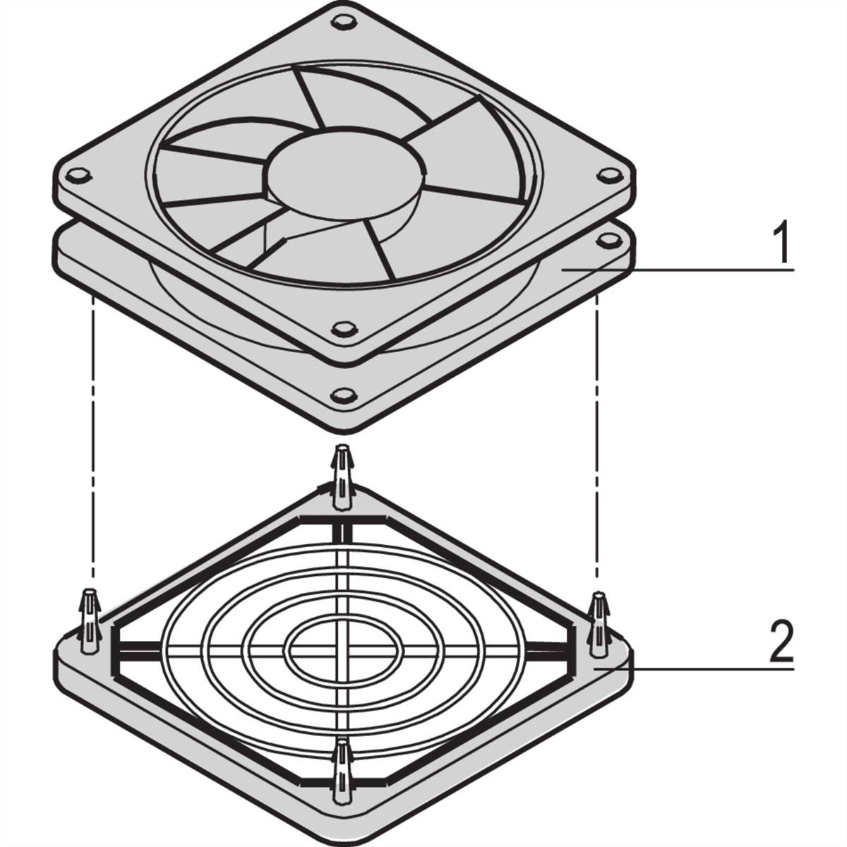 NVent SCHROFF 20713048 Lüftereinheit (B x H x T) 119 x 119 x 25mm 1St.
