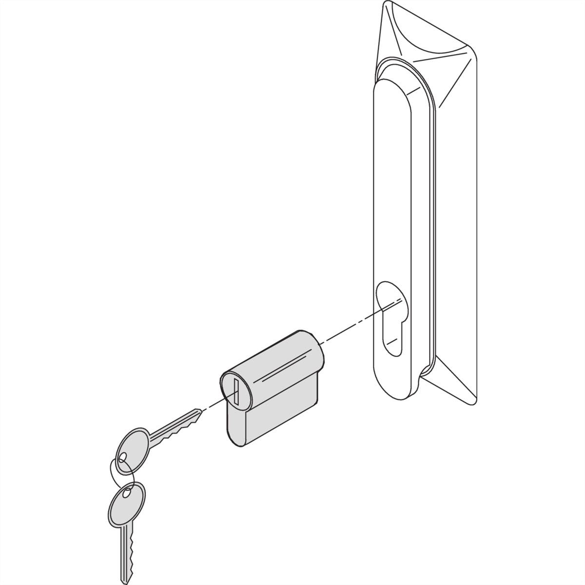 NVent SCHROFF 60114121 19 Zoll Netzwerkschrank-Schließeinsatz