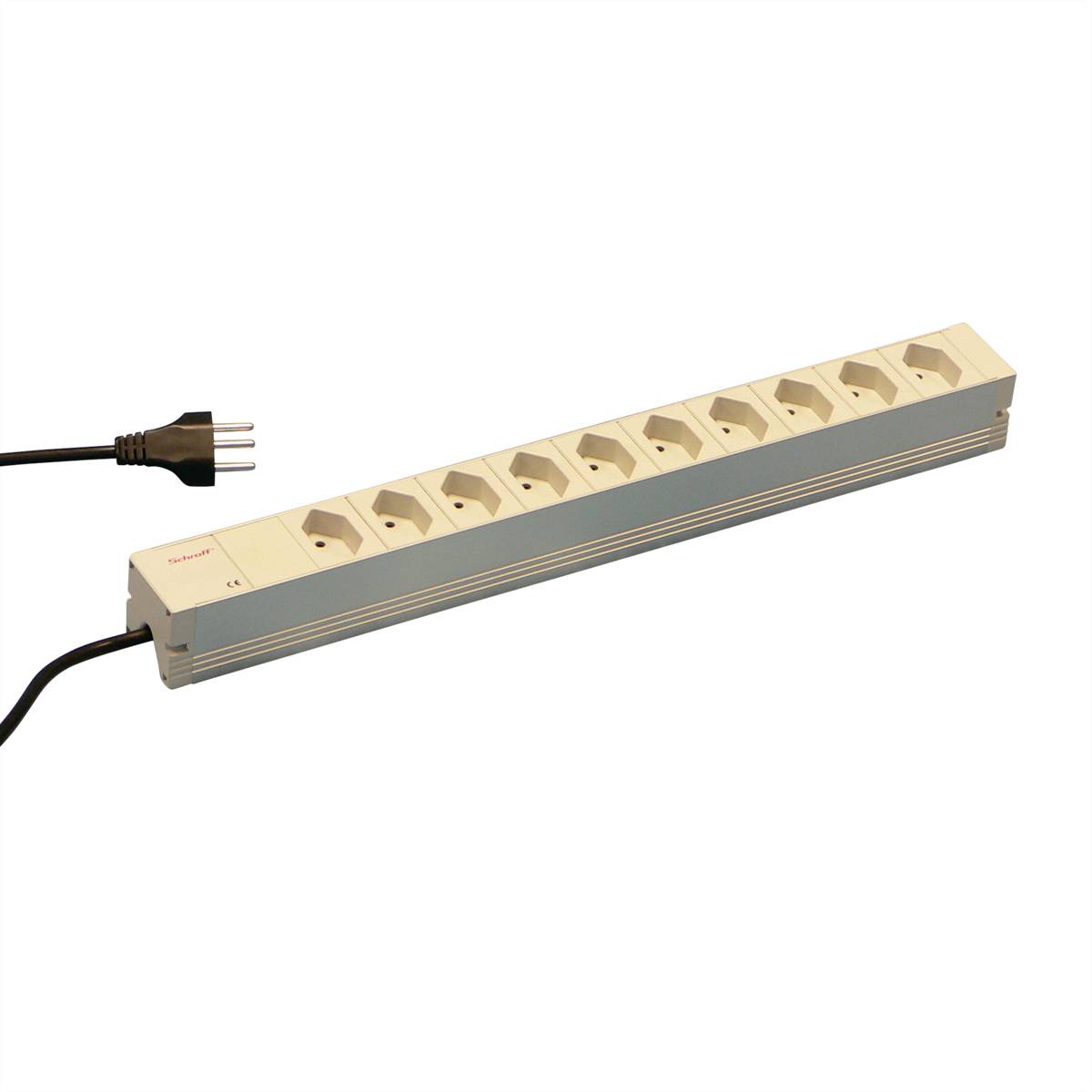 NVent SCHROFF 60110453 10 Zoll Netzwerkschrank-Steckdosenleiste Schwarz