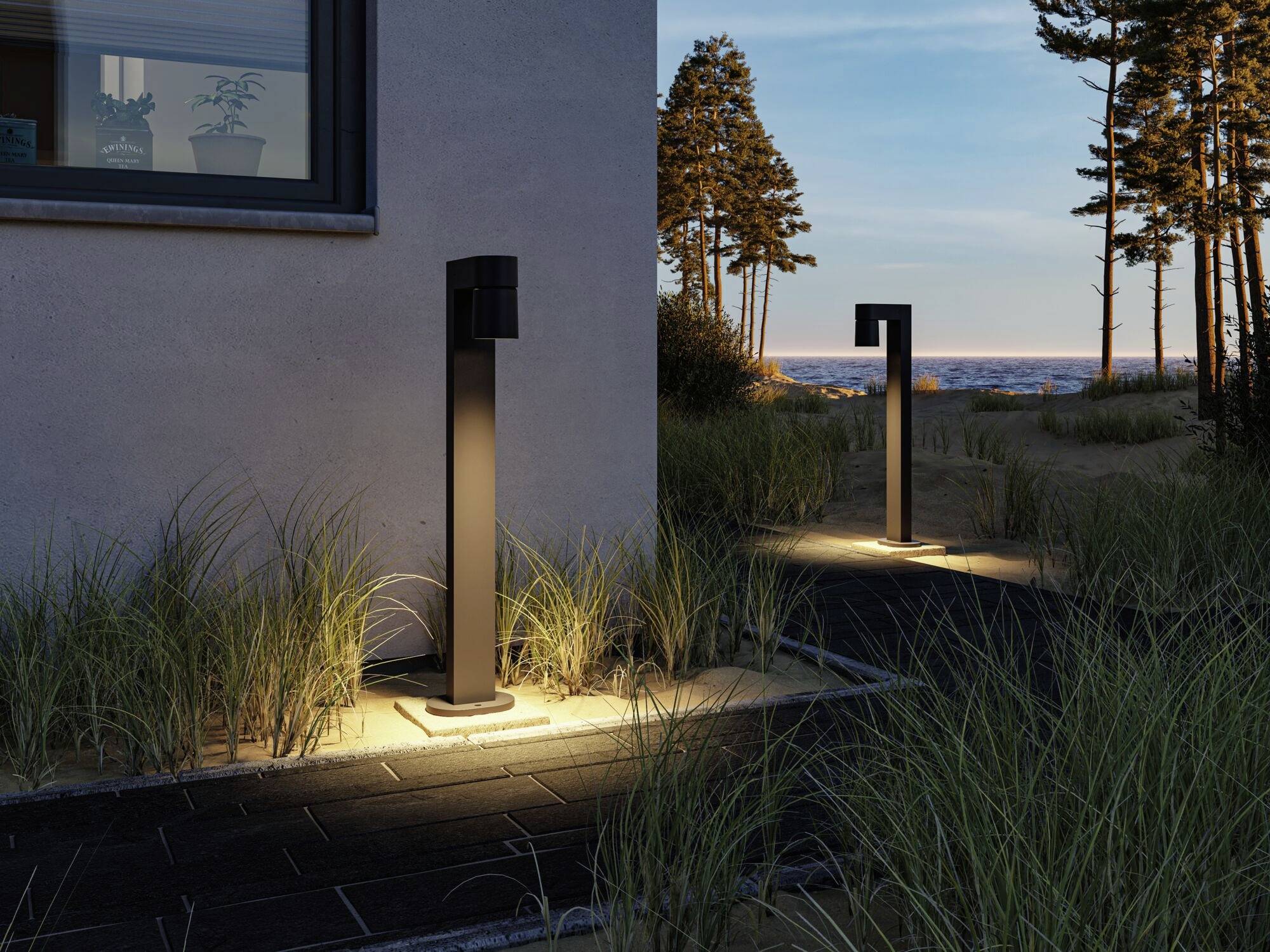 Paulmann 94822 Kimu LED-Pollerleuchte LED 8W Anthrazit