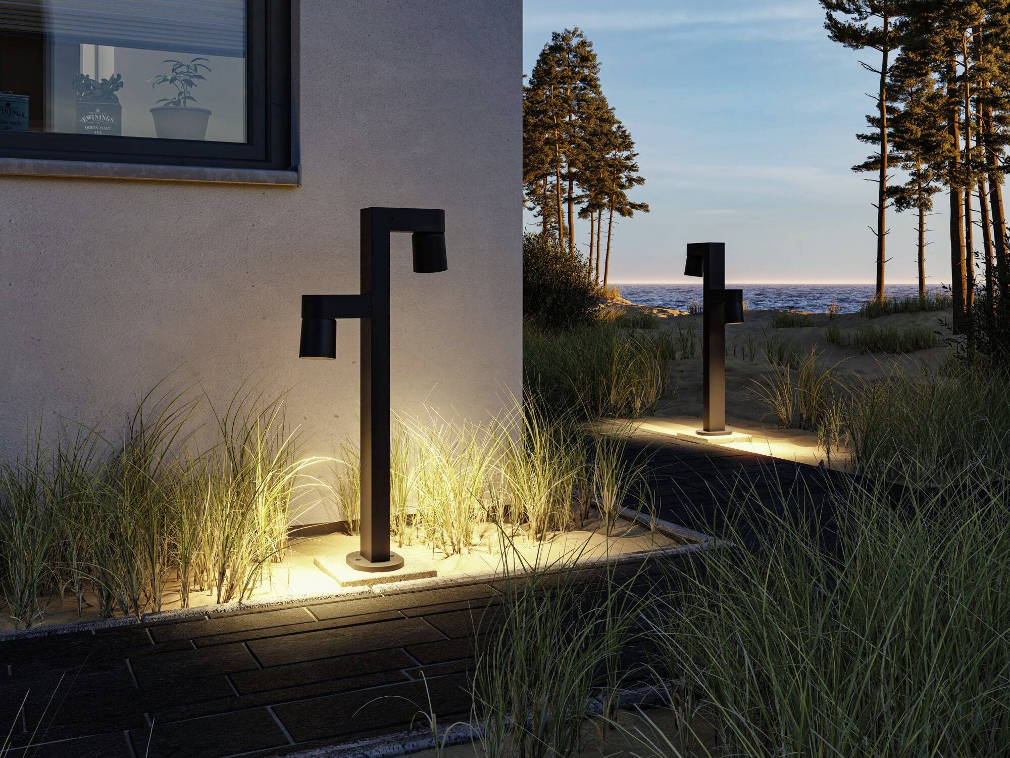 Paulmann 94824 Kimu LED-Pollerleuchte LED 8 W, 8W Anthrazit