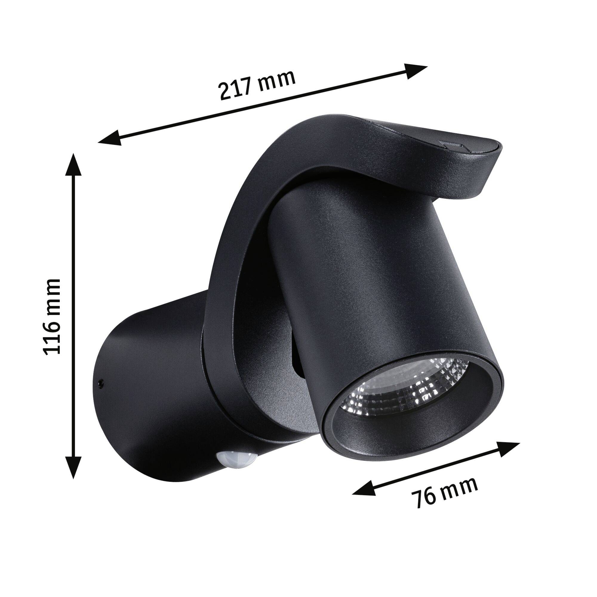 Paulmann Cuff 94830 LED-Außenwandleuchte LED 10W Anthrazit