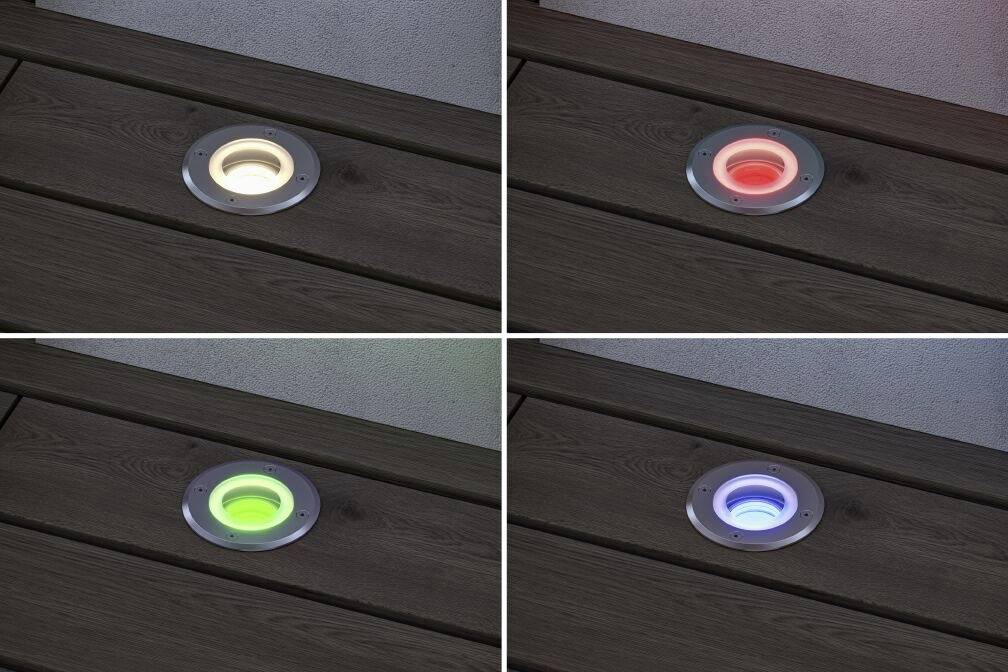 Paulmann 94845 Zigbee 3.0 Floor round Home Einbauleuchte 4.9W RGBW Eisen (gebürstet)