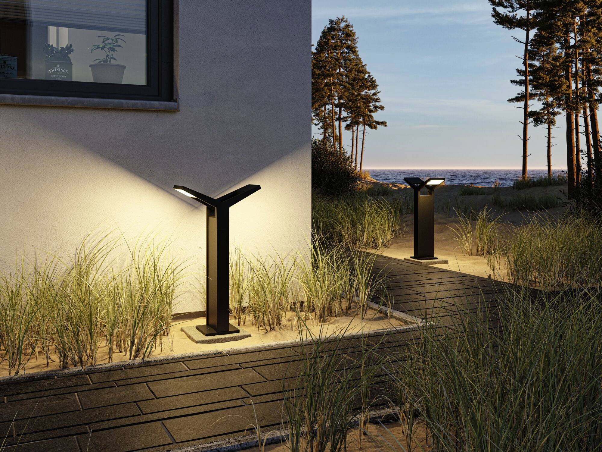 Paulmann 94861 Juntea LED-Pollerleuchte LED 12.5 W, 12.5W Anthrazit