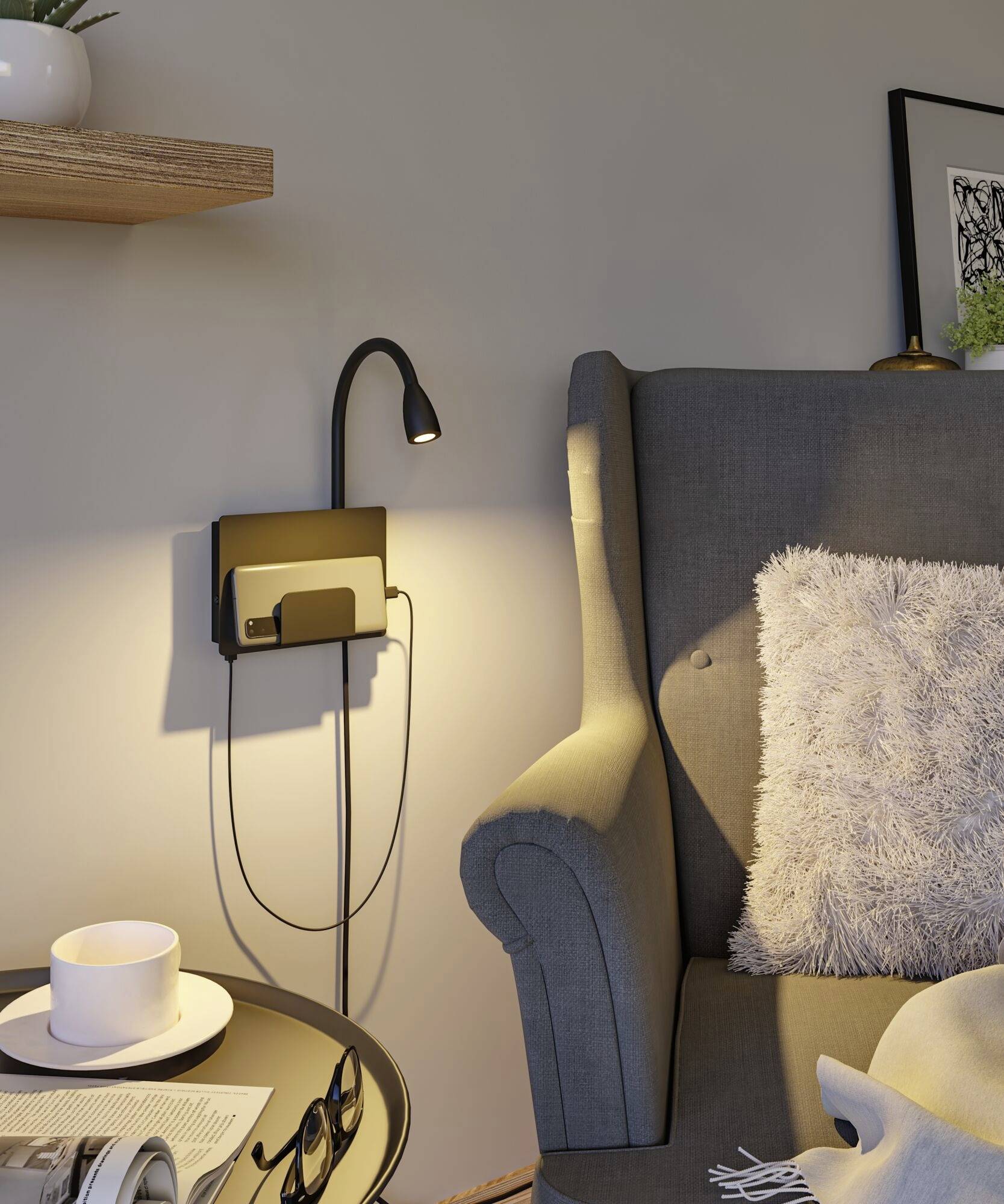 Paulmann Halina 71101 Wandleuchte 2.4W LED Schwarz (matt)