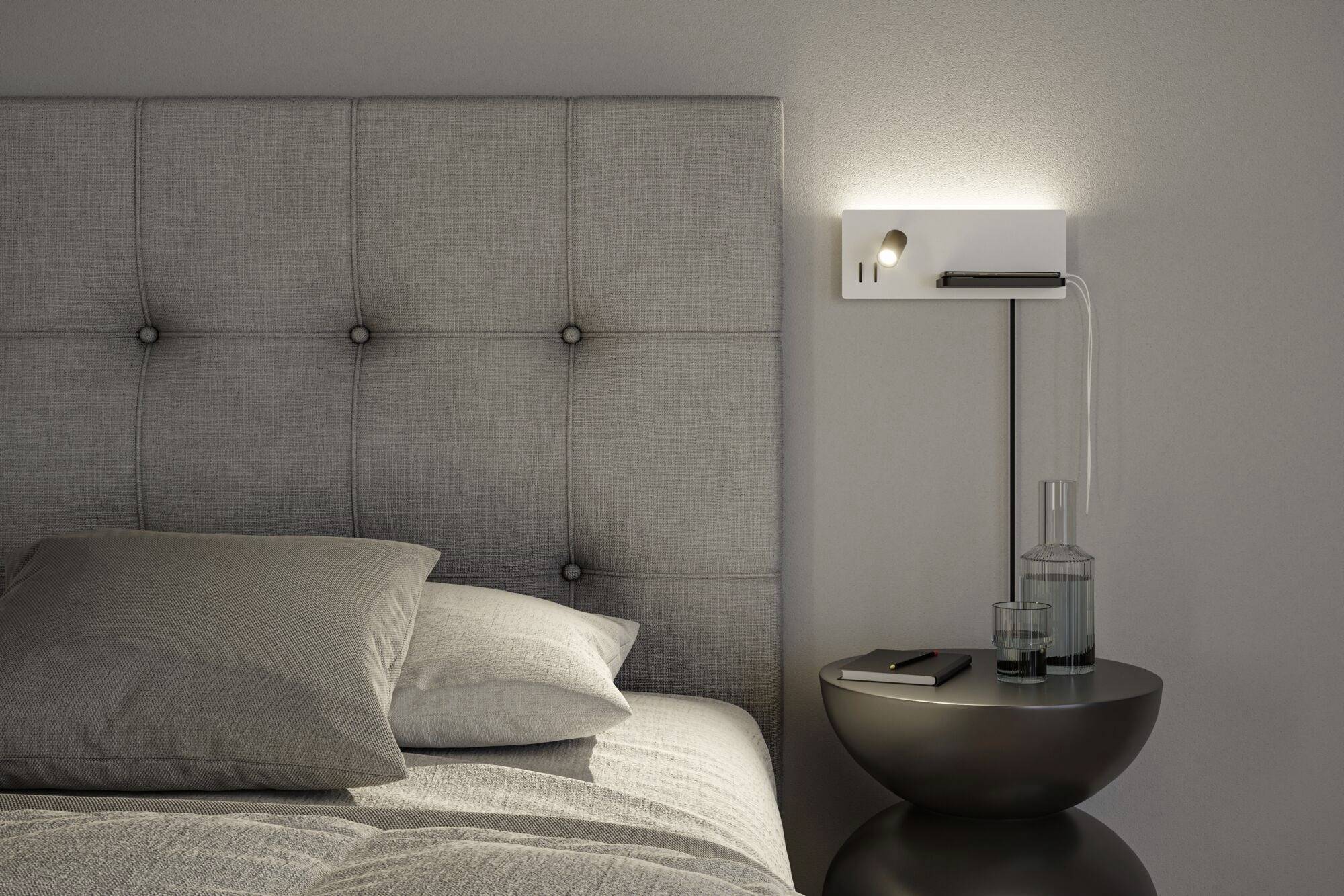 Paulmann Serra 71102 Wandleuchte 5.5W LED Weiß (matt), Schwarz (matt)