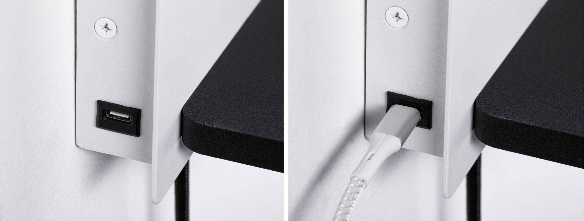 Paulmann Serrra 71103 Wandleuchte 5.5W LED Weiß (matt), Schwarz (matt)