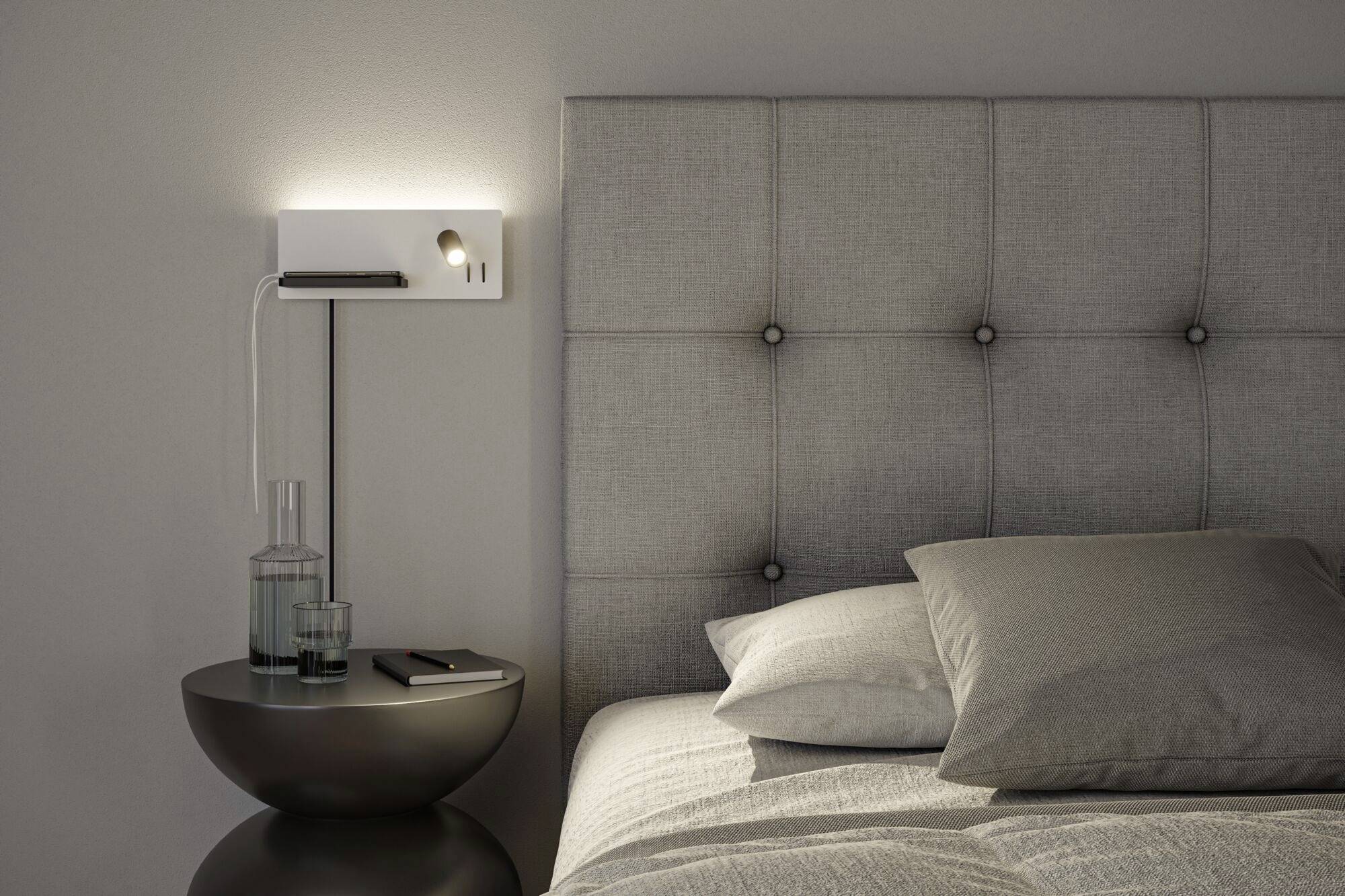 Paulmann Serrra 71103 Wandleuchte 5.5W LED Weiß (matt), Schwarz (matt)