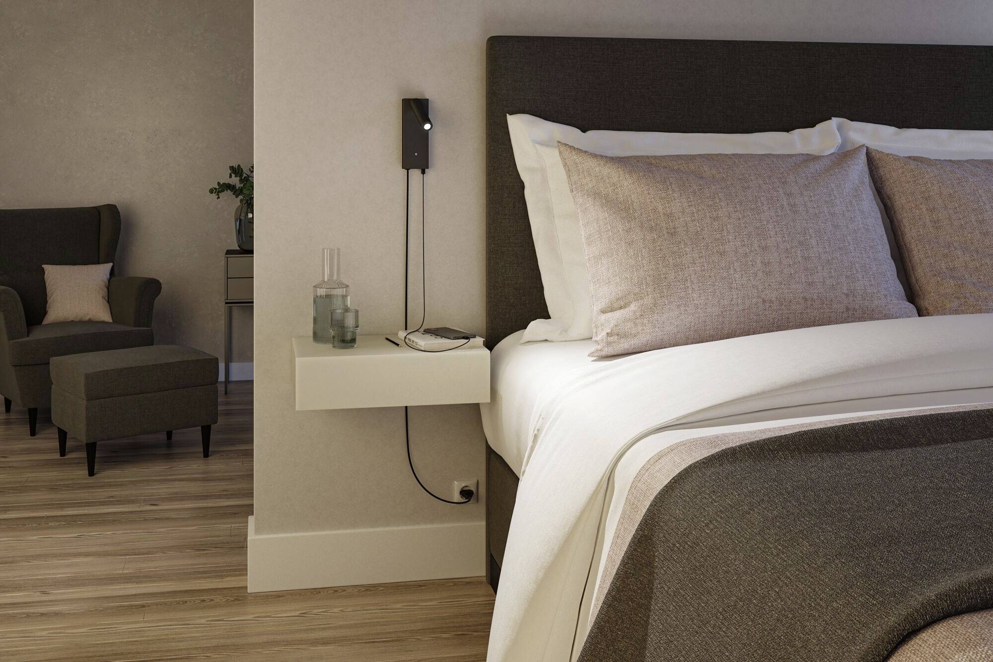 Paulmann Hulda 71109 Wandleuchte 2.5W LED Schwarz (matt)