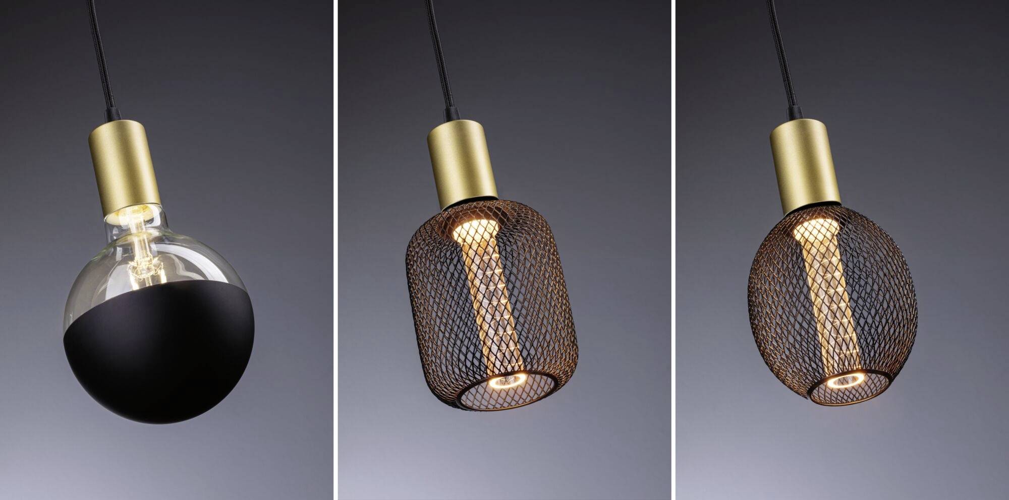 Paulmann 71134 Pendelleuchte E27 Schwarz (matt), Gold