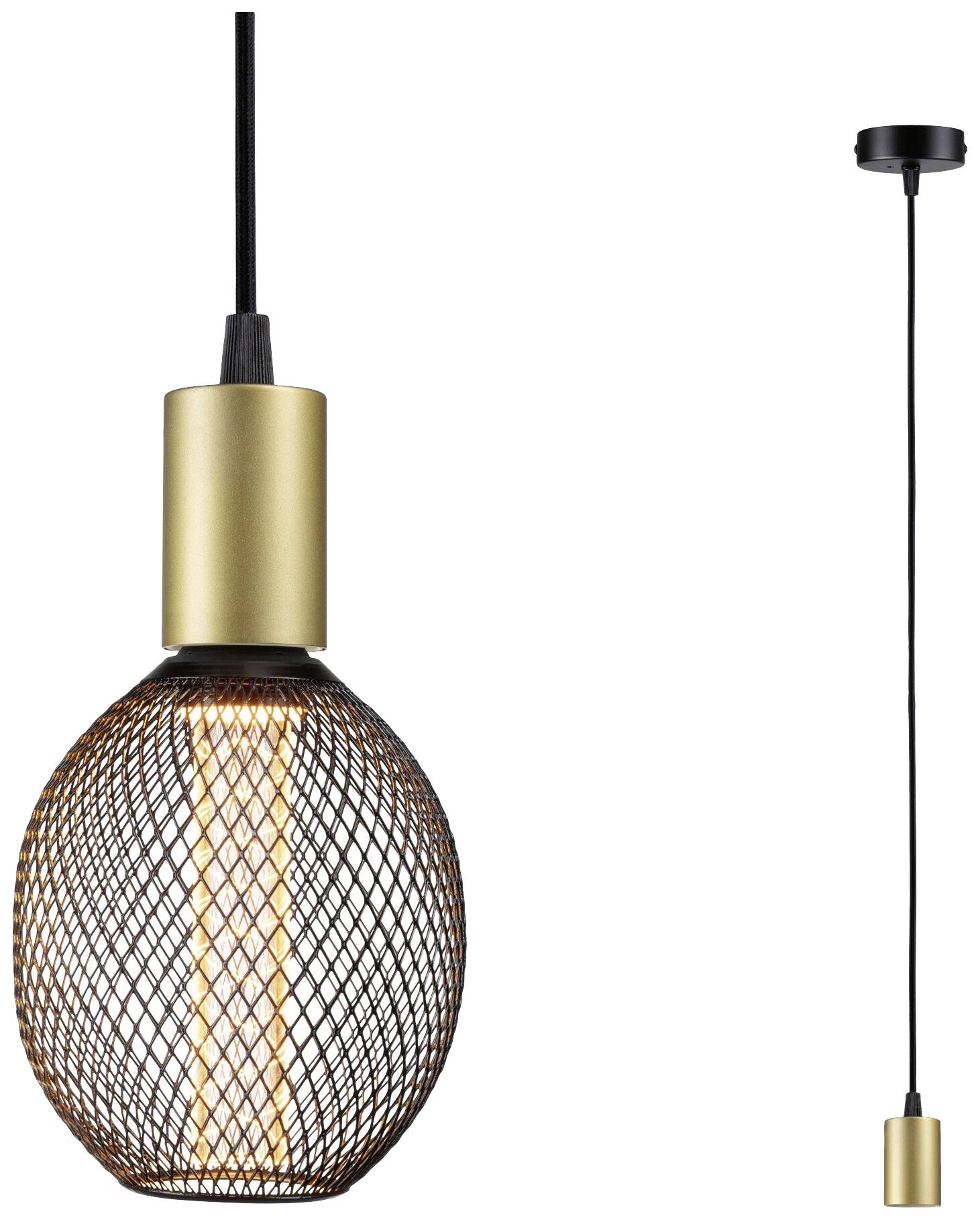 Paulmann 71134 Pendelleuchte E27 Schwarz (matt), Gold