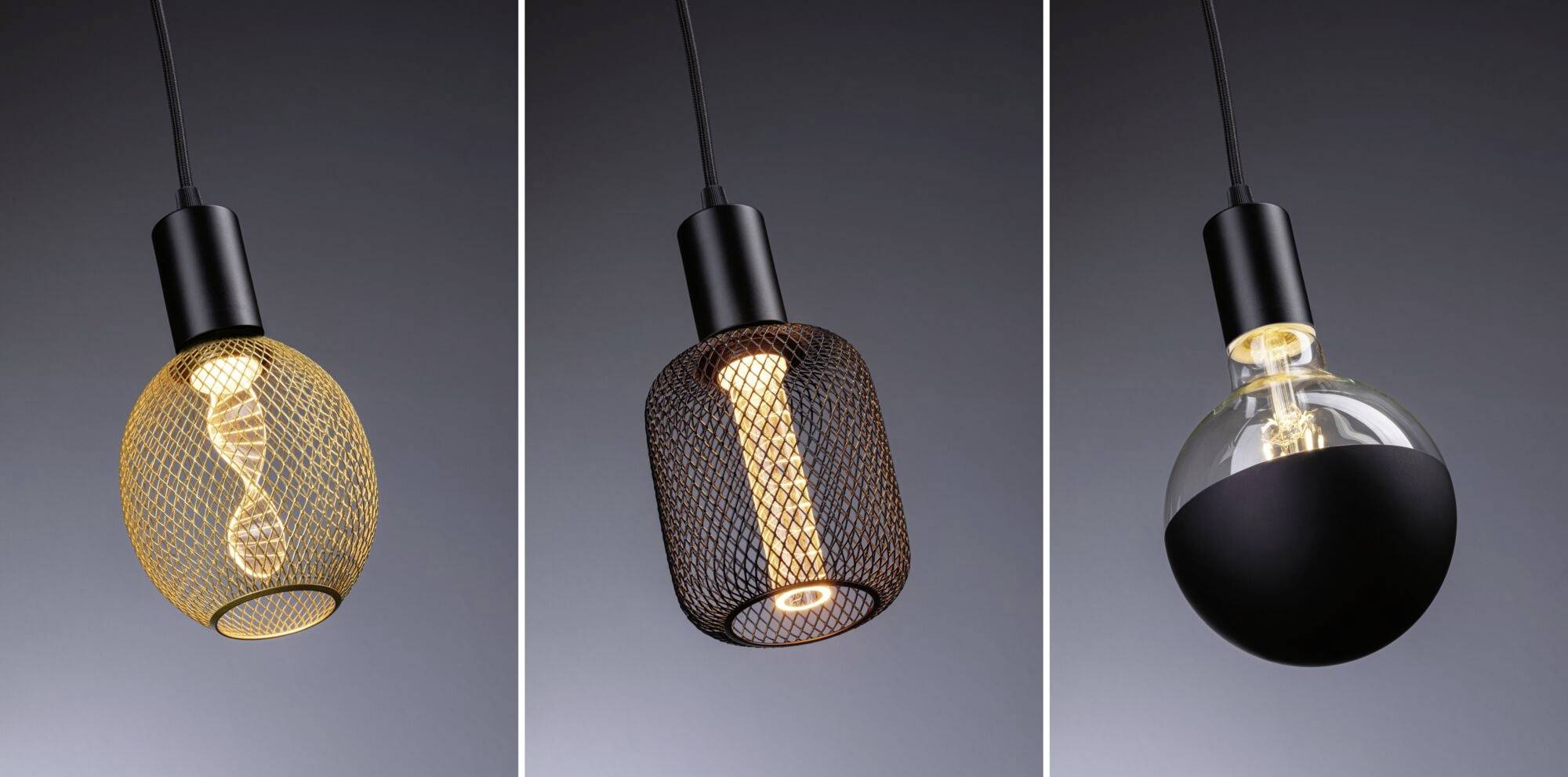 Paulmann 71136 Pendelleuchte E27 Schwarz (matt)