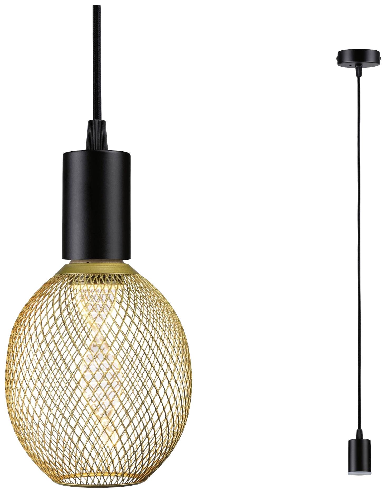 Paulmann 71136 Pendelleuchte E27 Schwarz (matt)