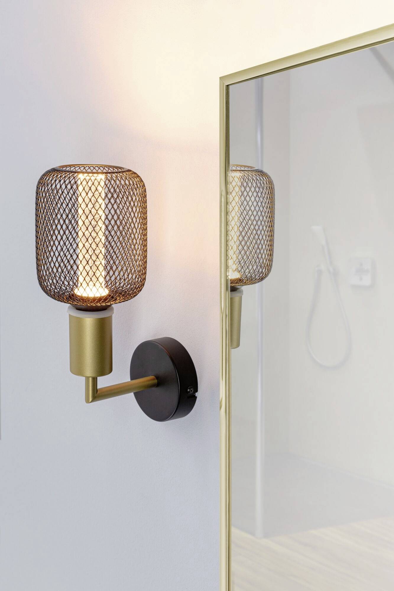 Paulmann Ravi 71137 Wandleuchte E27 Schwarz (matt), Gold