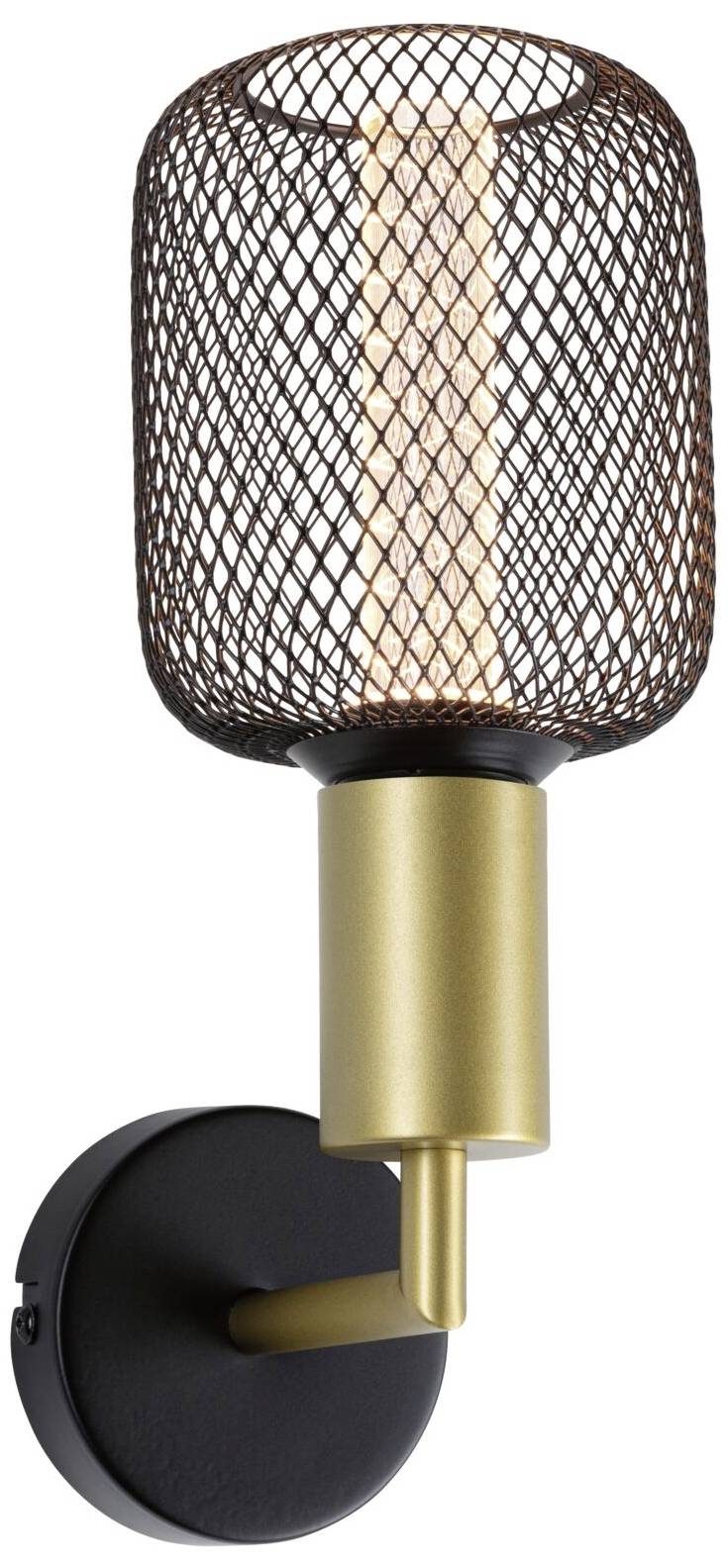 Paulmann Ravi 71137 Wandleuchte E27 Schwarz (matt), Gold