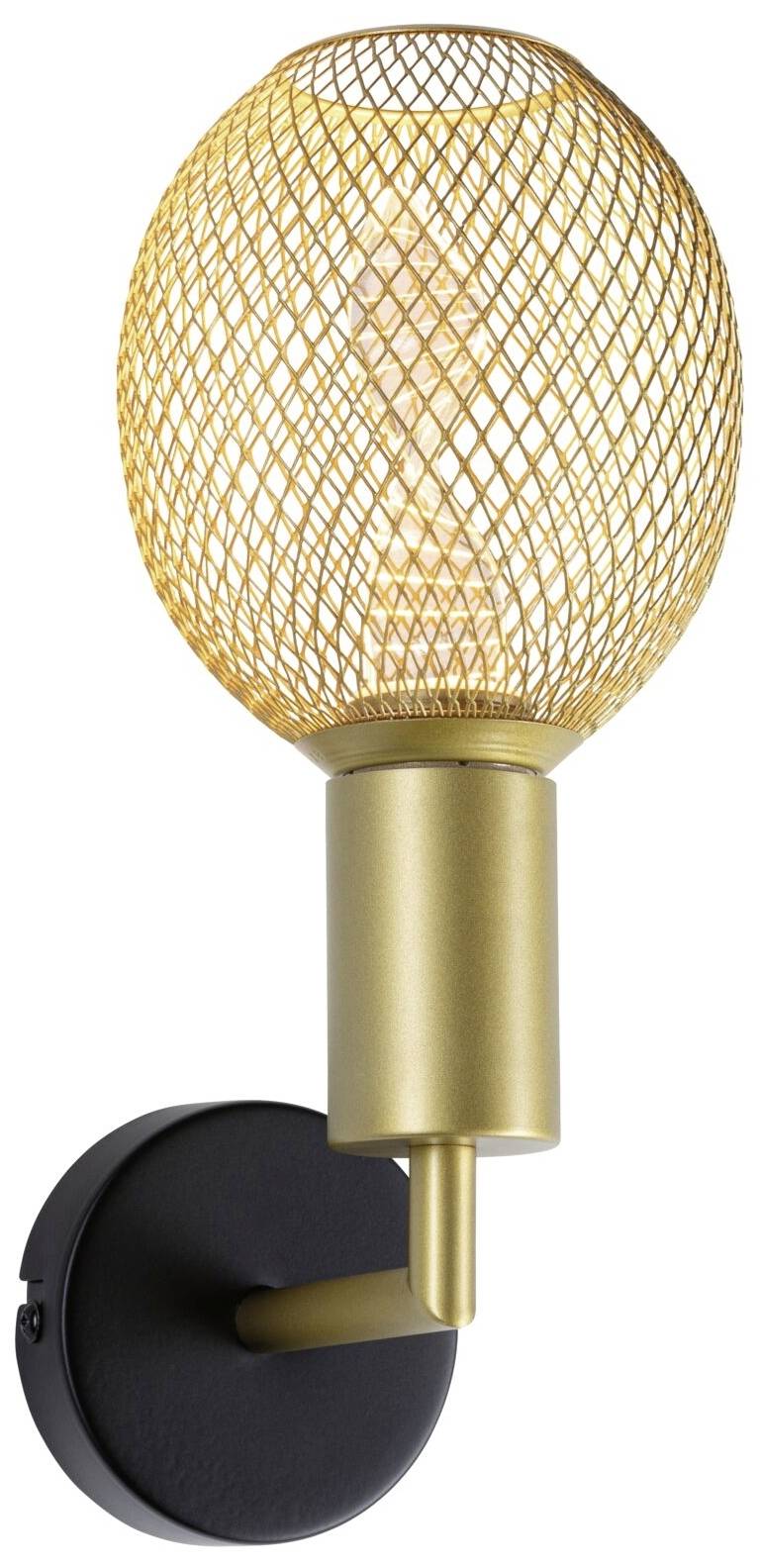 Paulmann Ravi 71137 Wandleuchte E27 Schwarz (matt), Gold