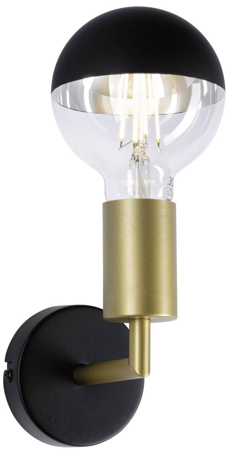 Paulmann Ravi 71137 Wandleuchte E27 Schwarz (matt), Gold