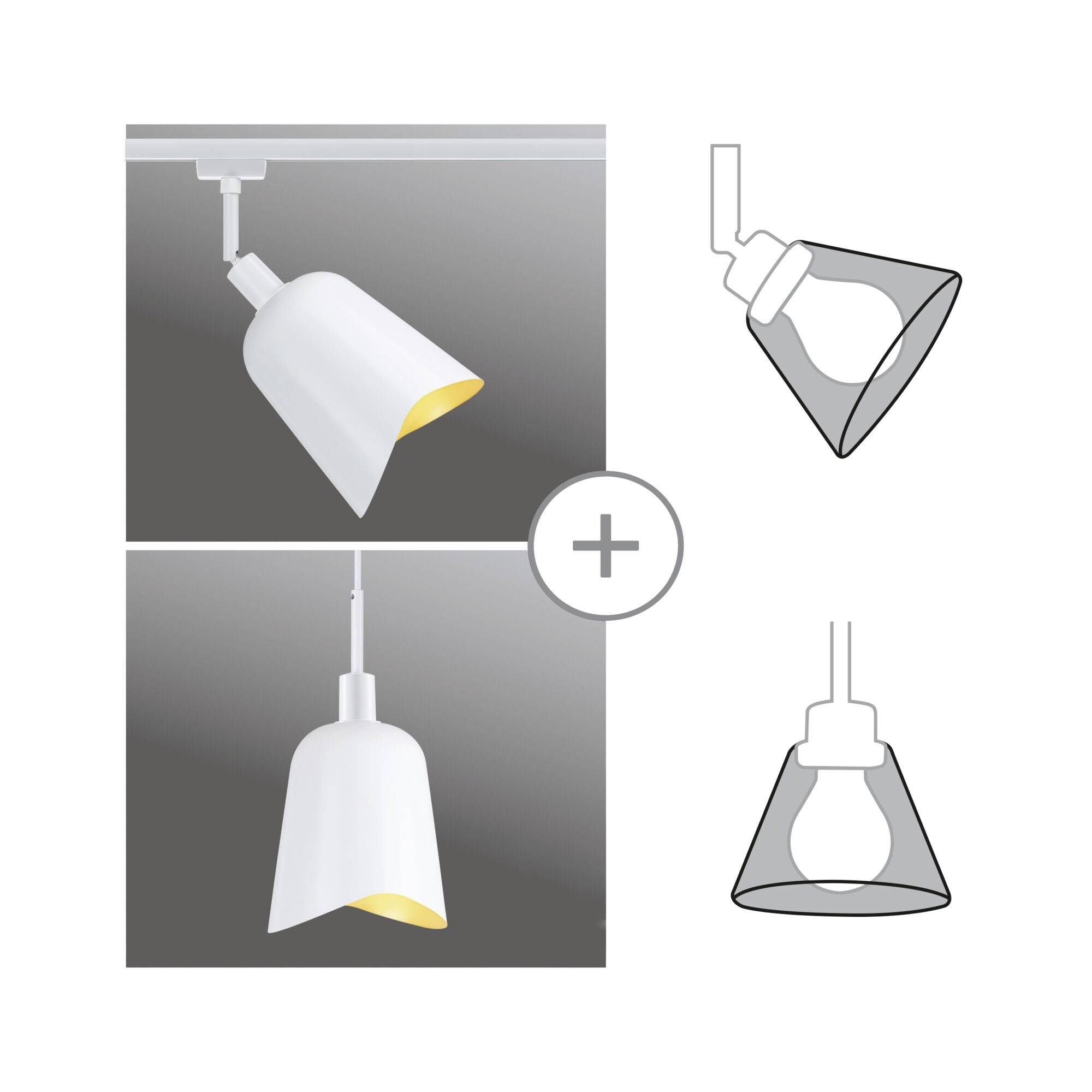 Paulmann Alvaro 95603 Lampenschirm Weiß, Gold (matt)