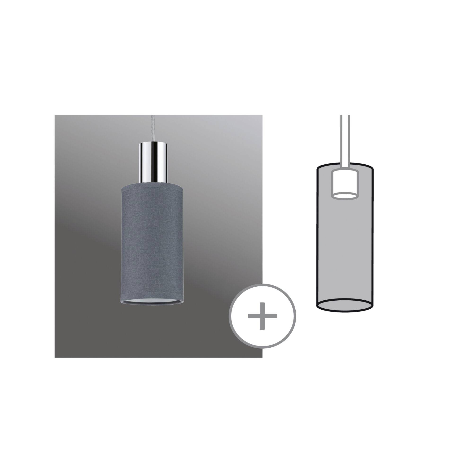 Paulmann Valerio 95609 Lampenschirm Anthrazit