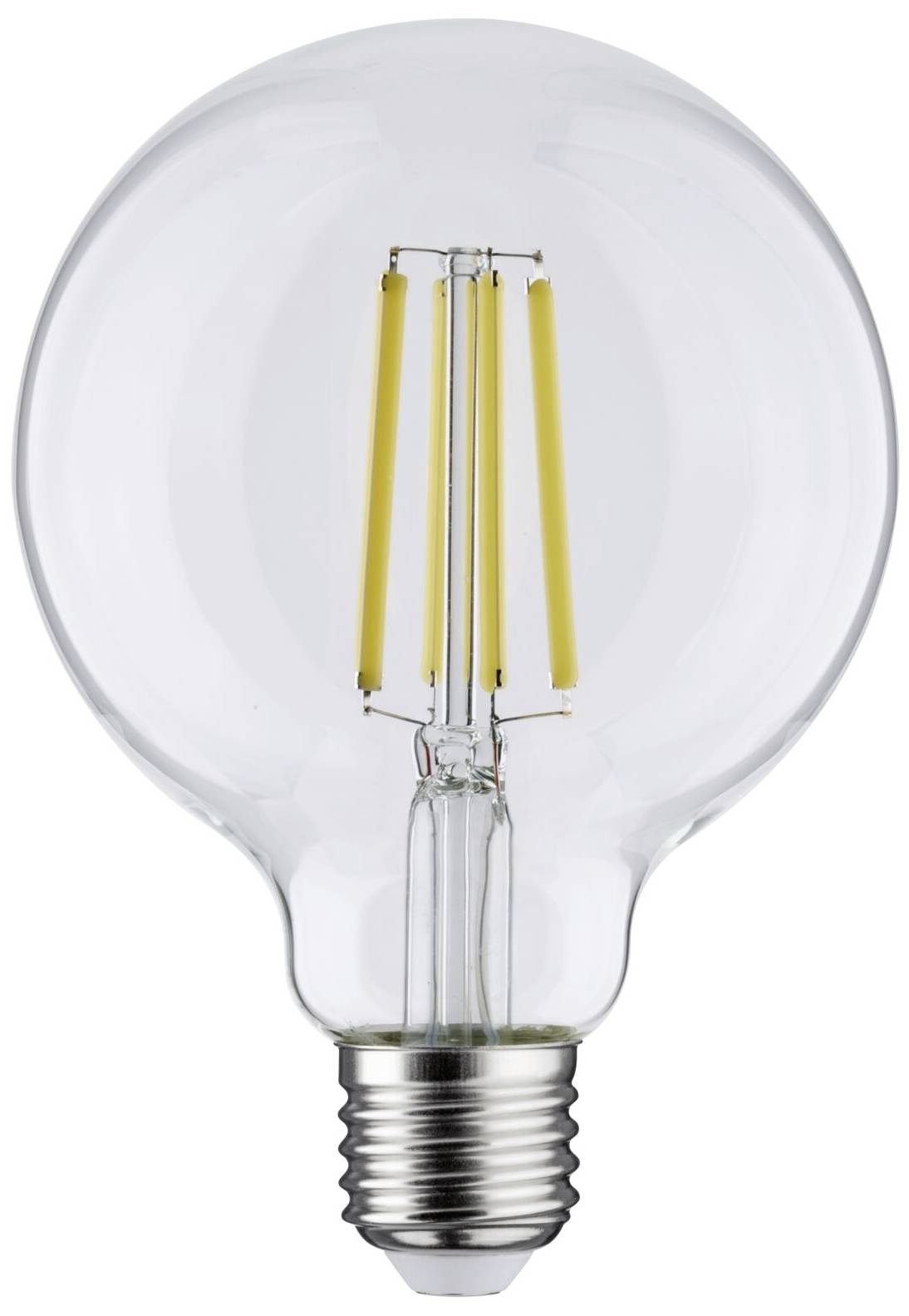 Glühbirne mit sichtbarem Filament im klassischen Design. Ideal für stilvolle Beleuchtung in Wohn- und Geschäftsräumen.