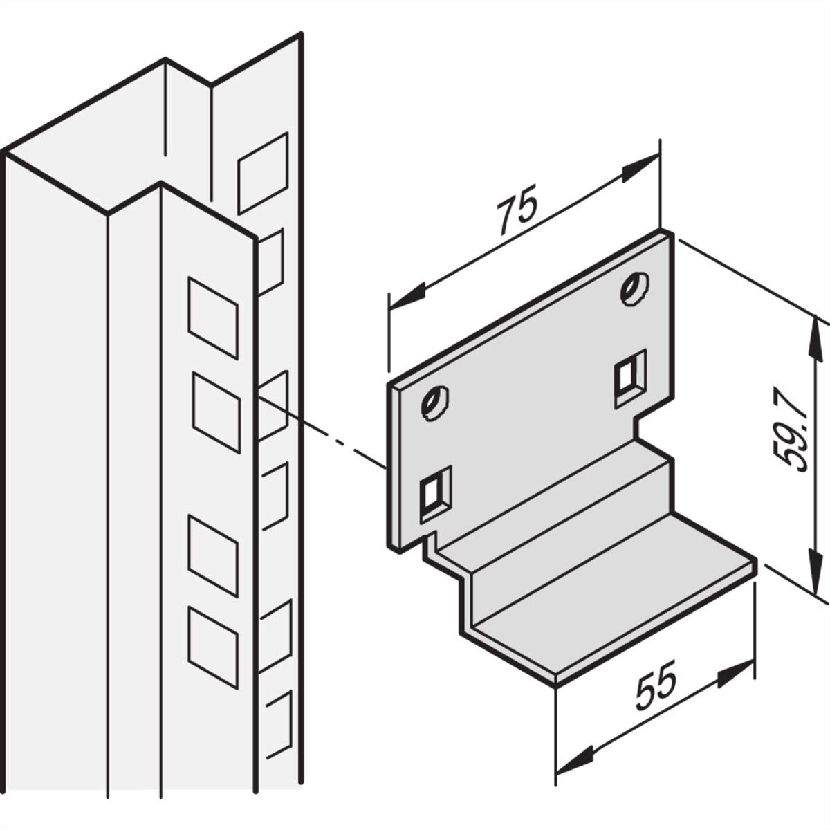 NVent SCHROFF 20118593 19 Zoll Netzwerkschrank-Schienen